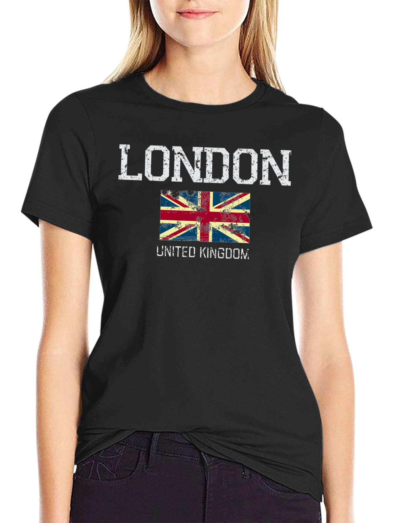 London UK Flag Distressed T-Shirt