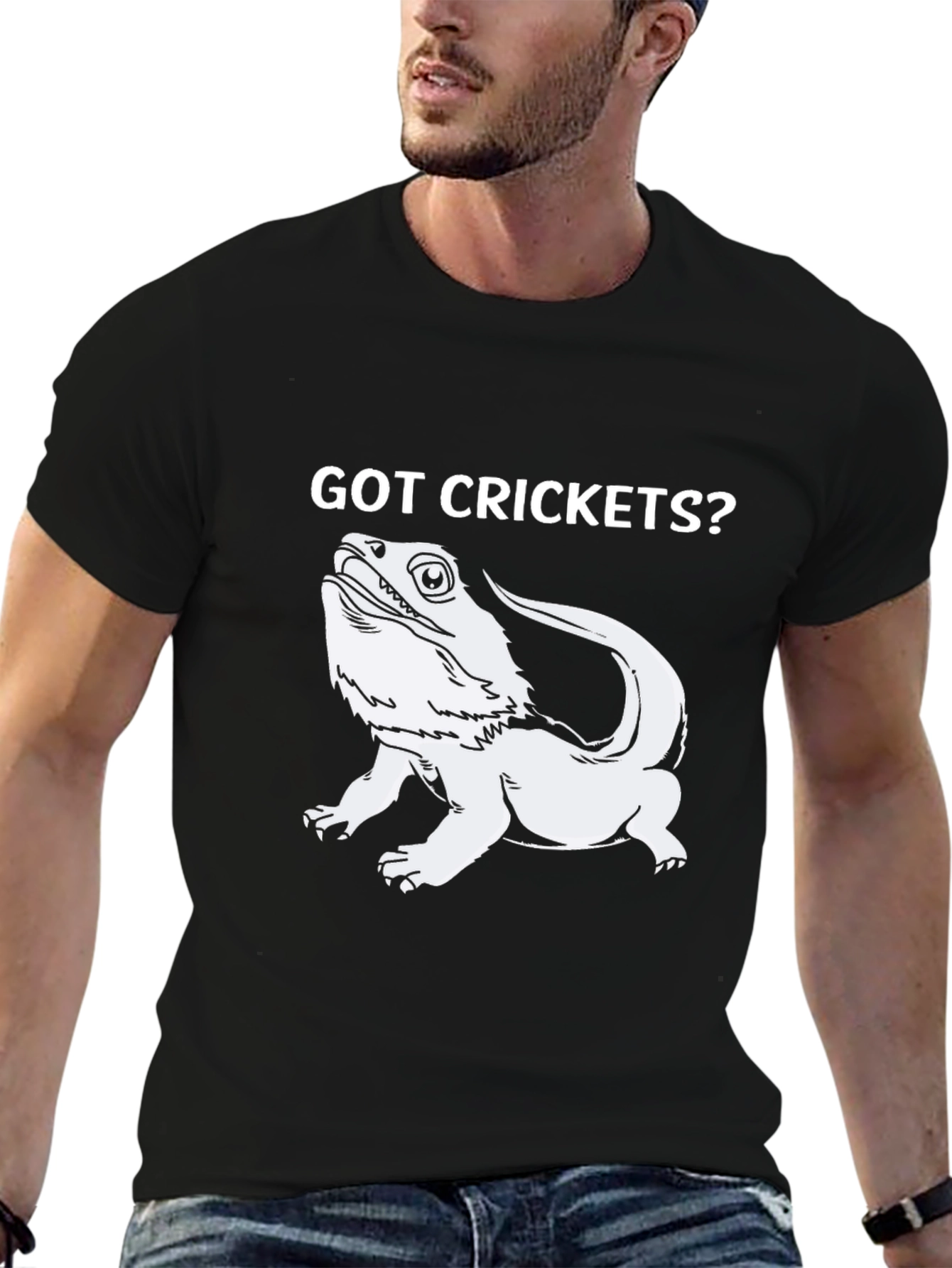 Got Crickets? Bearded Dragon T-Shirt - Black