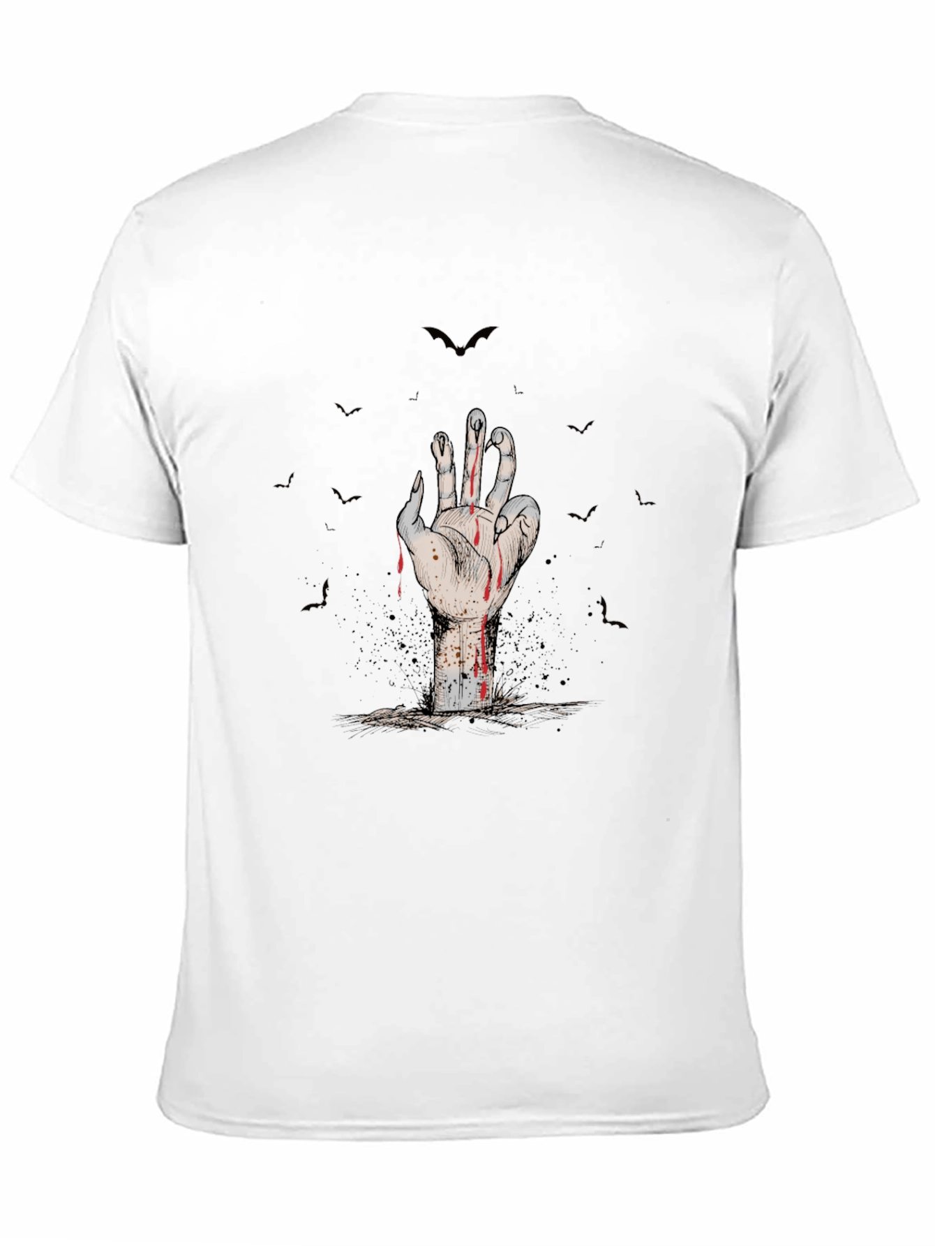 Zombie Hand Halloween Graphic T-Shirt