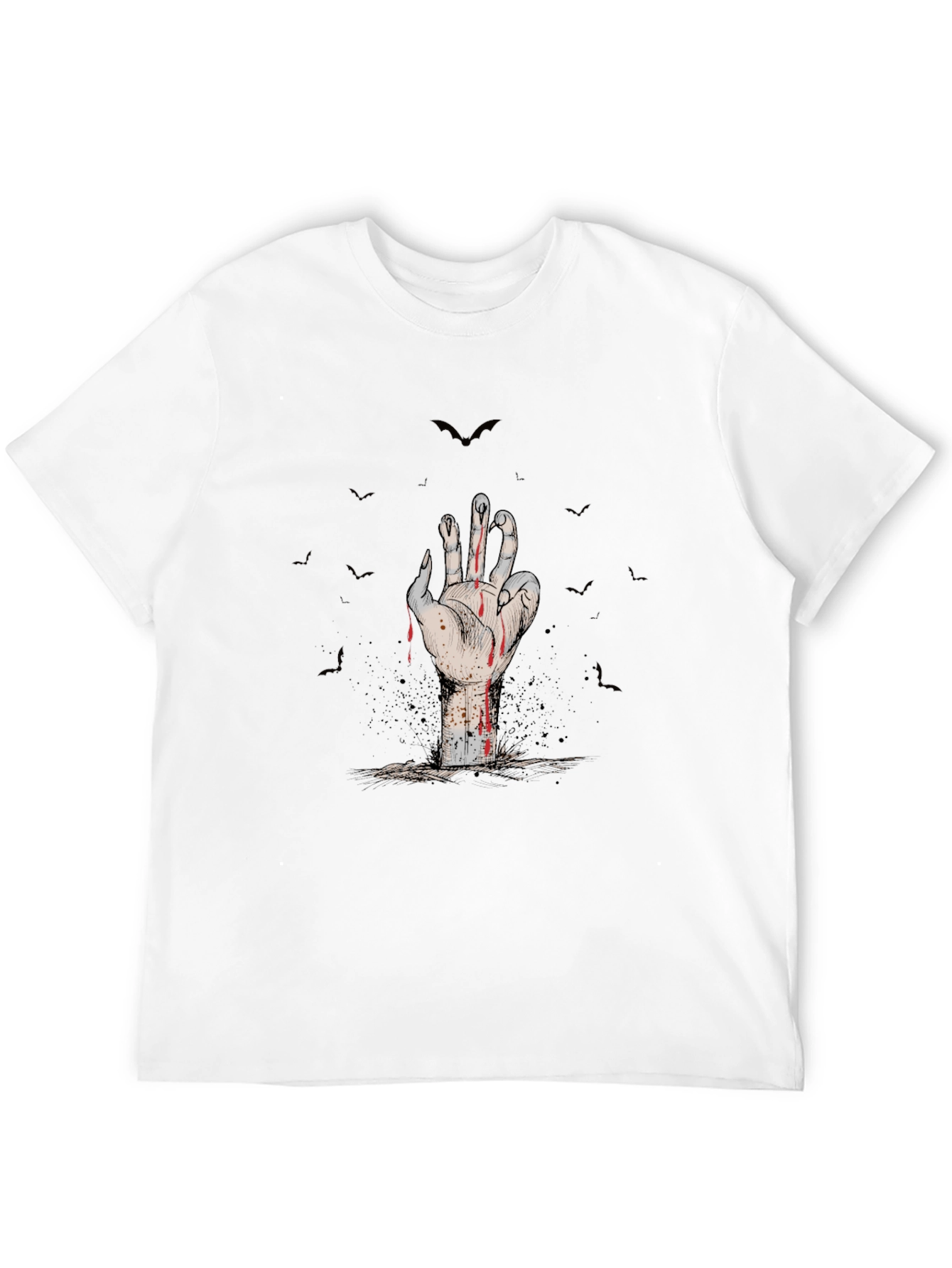 Zombie Hand Halloween Graphic T-Shirt
