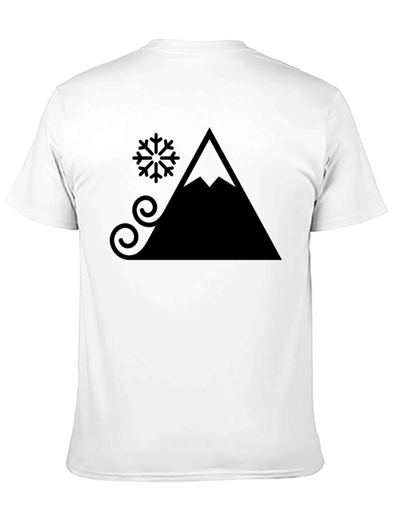 Mountain & Snow T-Shirt - Black Graphic Tee