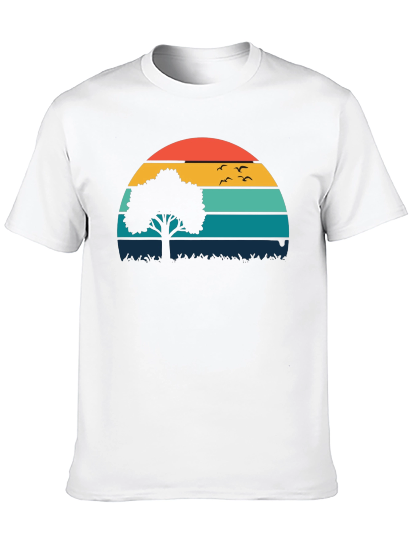 Sunset Tree Graphic Tee - Nature Inspired Comfort
