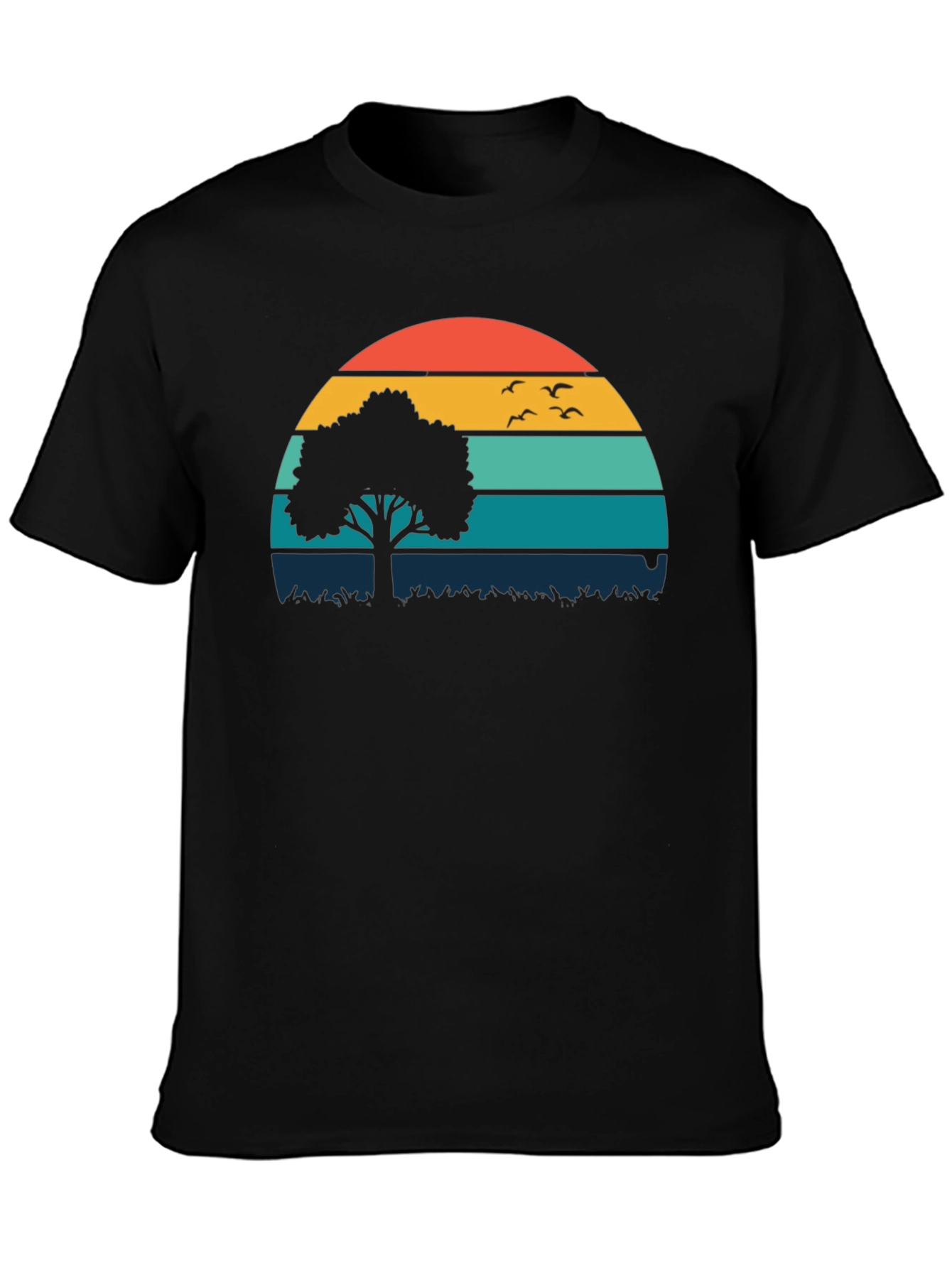 Sunset Tree Graphic Tee - Nature Inspired Comfort