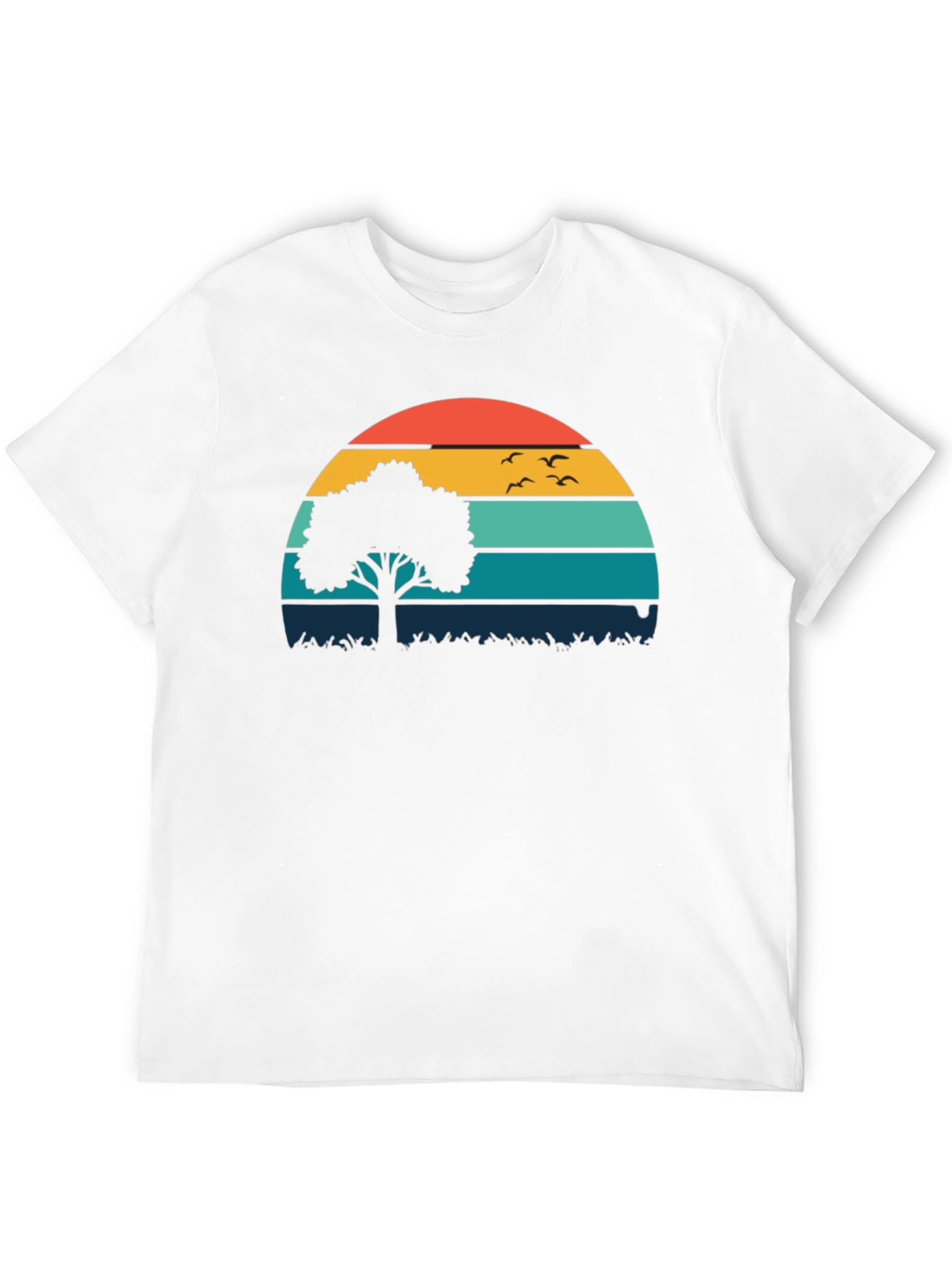 Sunset Tree Graphic Tee - Nature Inspired Comfort