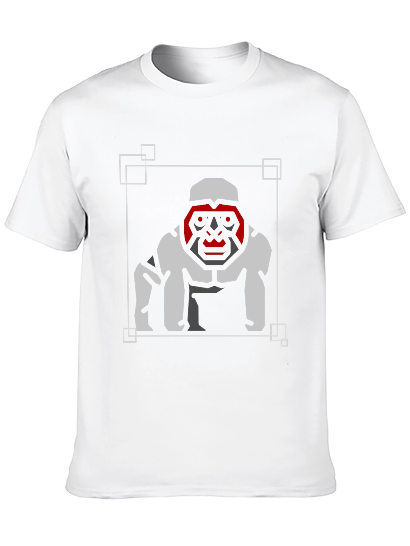Geometric Gorilla Graphic Tee - Modern Design