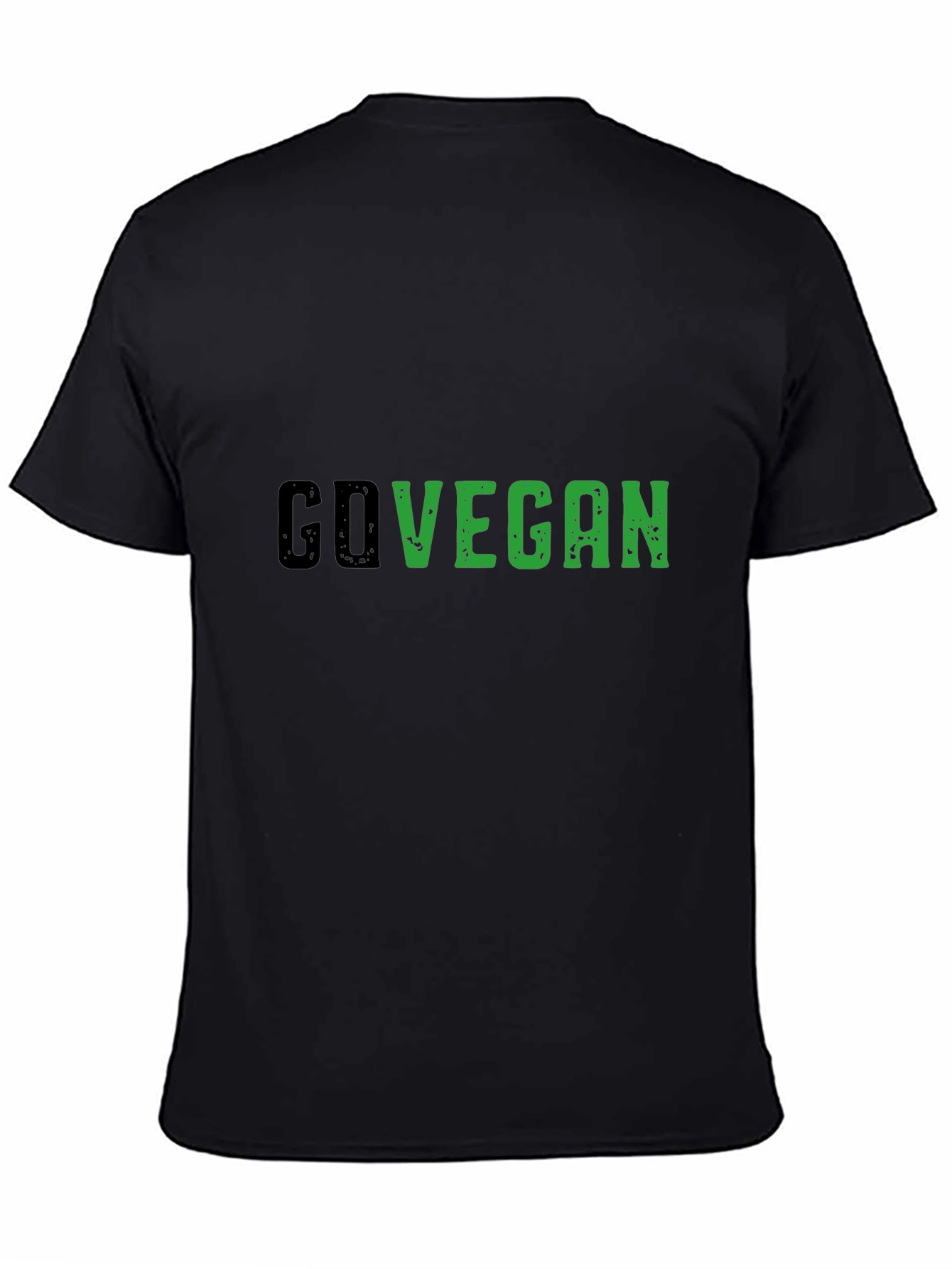 Go Vegan Black Tee - Stylish Vegan Statement Shirt