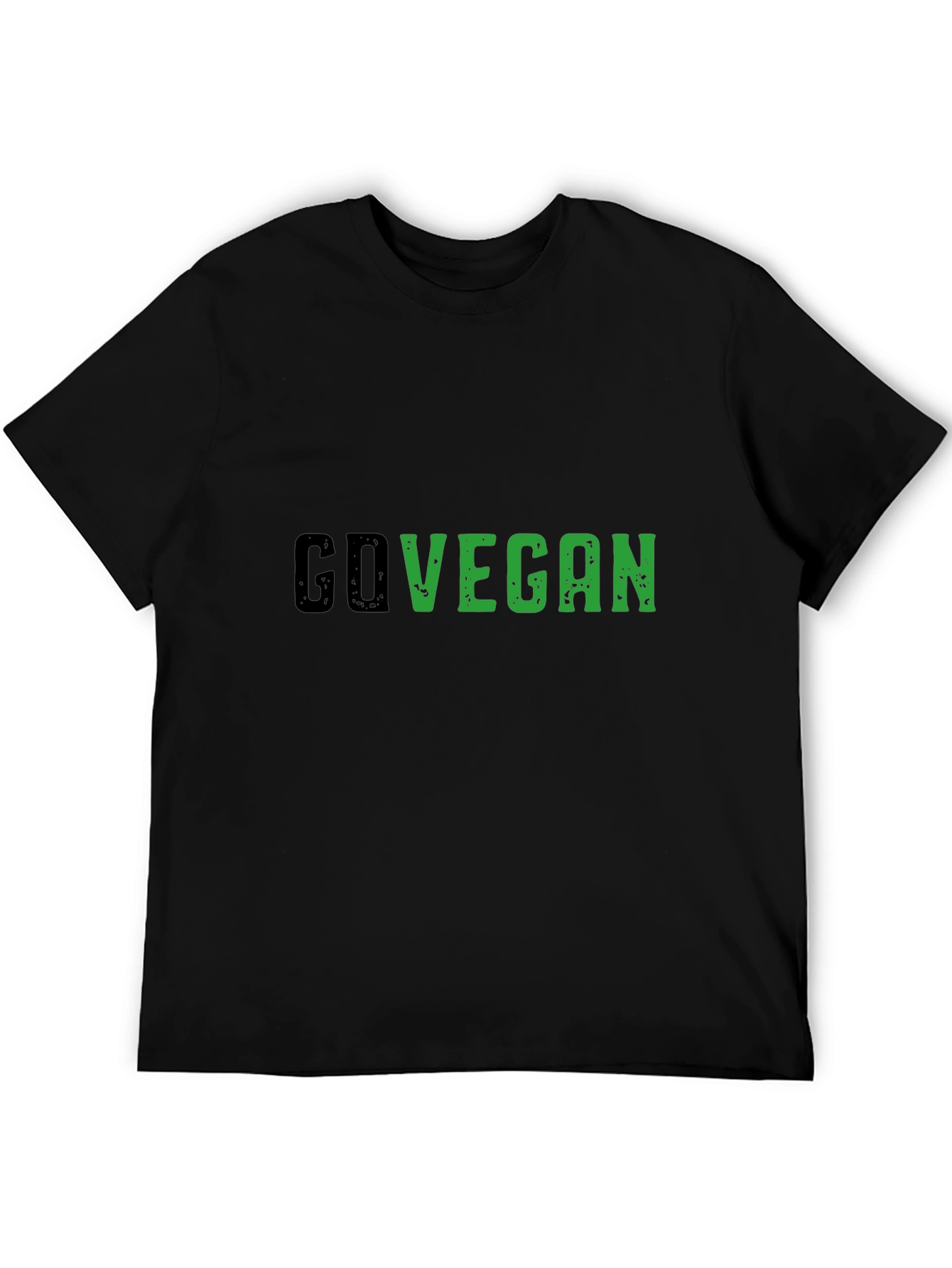 Go Vegan Black Tee - Stylish Vegan Statement Shirt