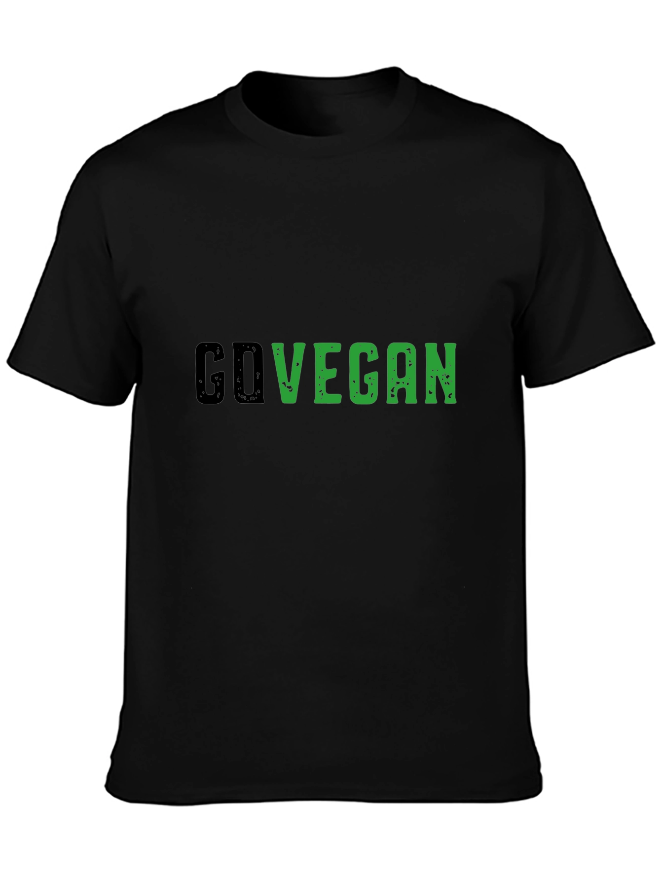 Go Vegan Black Tee - Stylish Vegan Statement Shirt