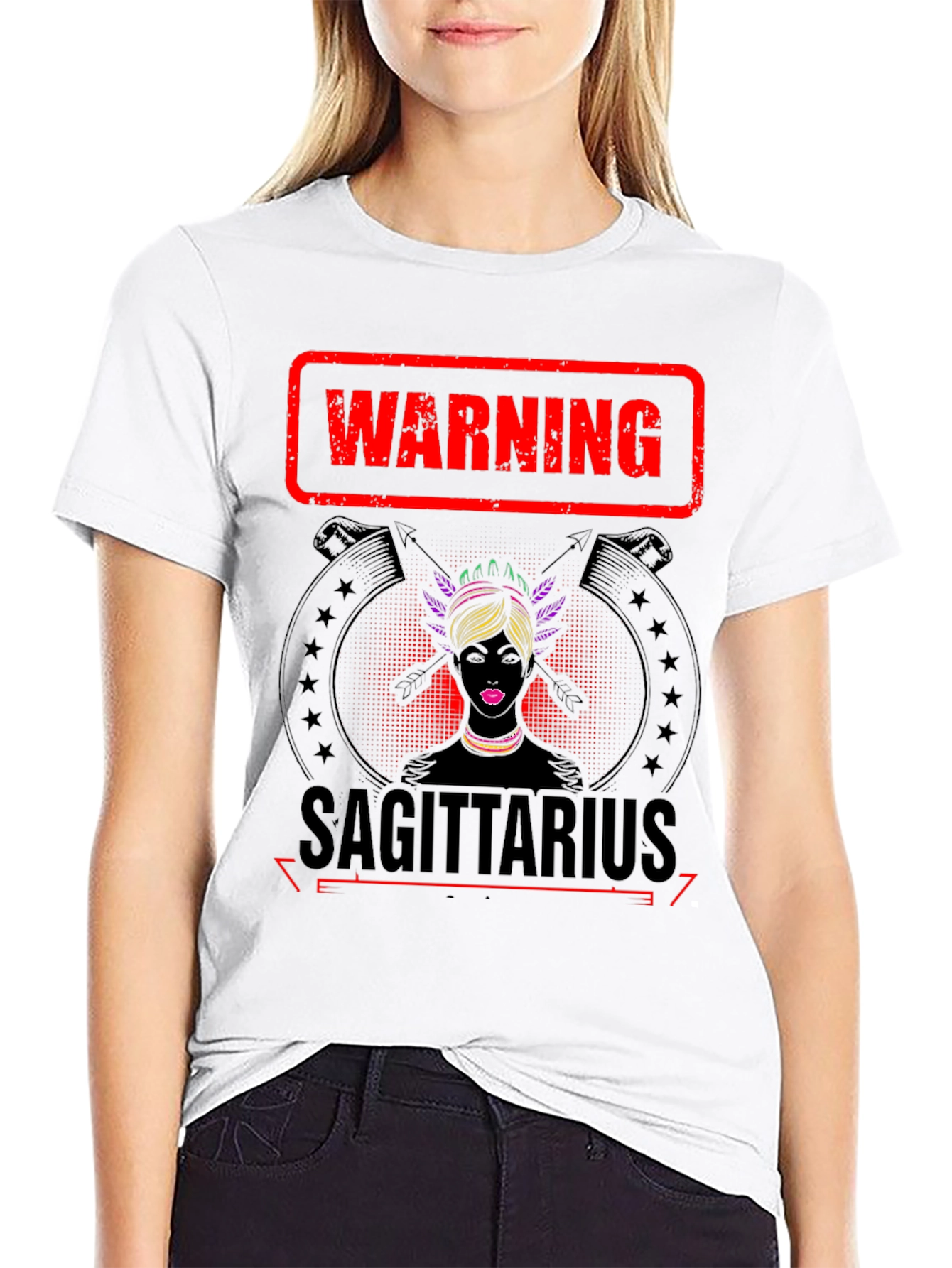 Warning Sagittarius Zodiac Graphic Tee