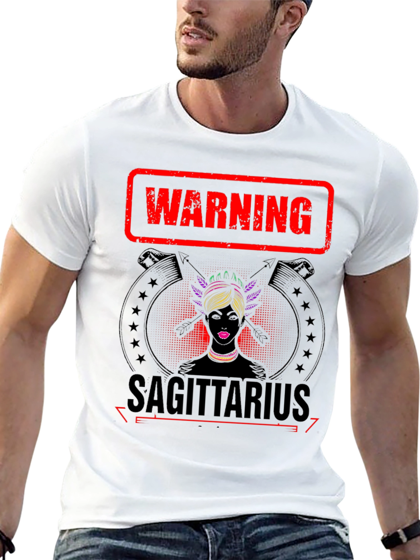 Warning Sagittarius Zodiac Graphic Tee