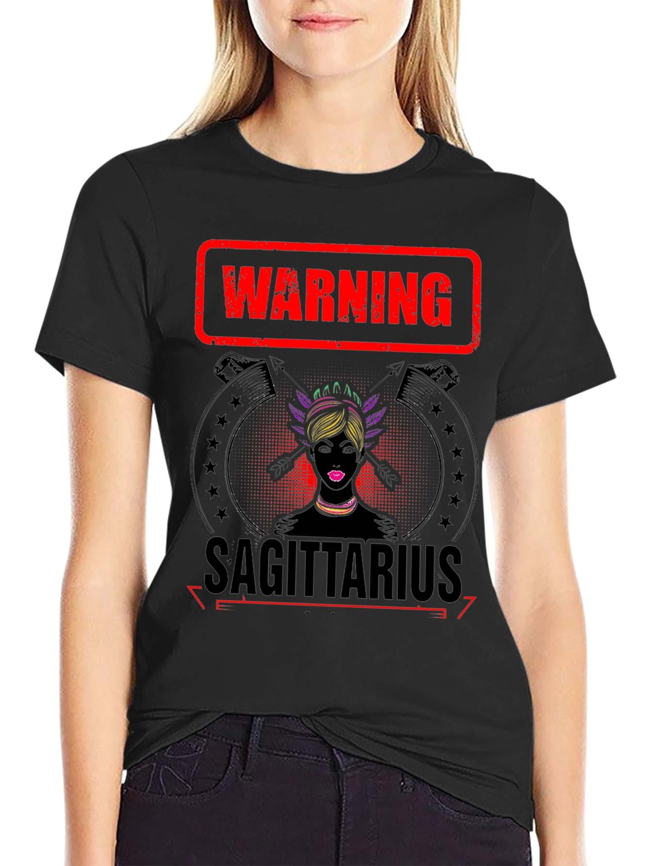 Warning Sagittarius Zodiac Graphic Tee