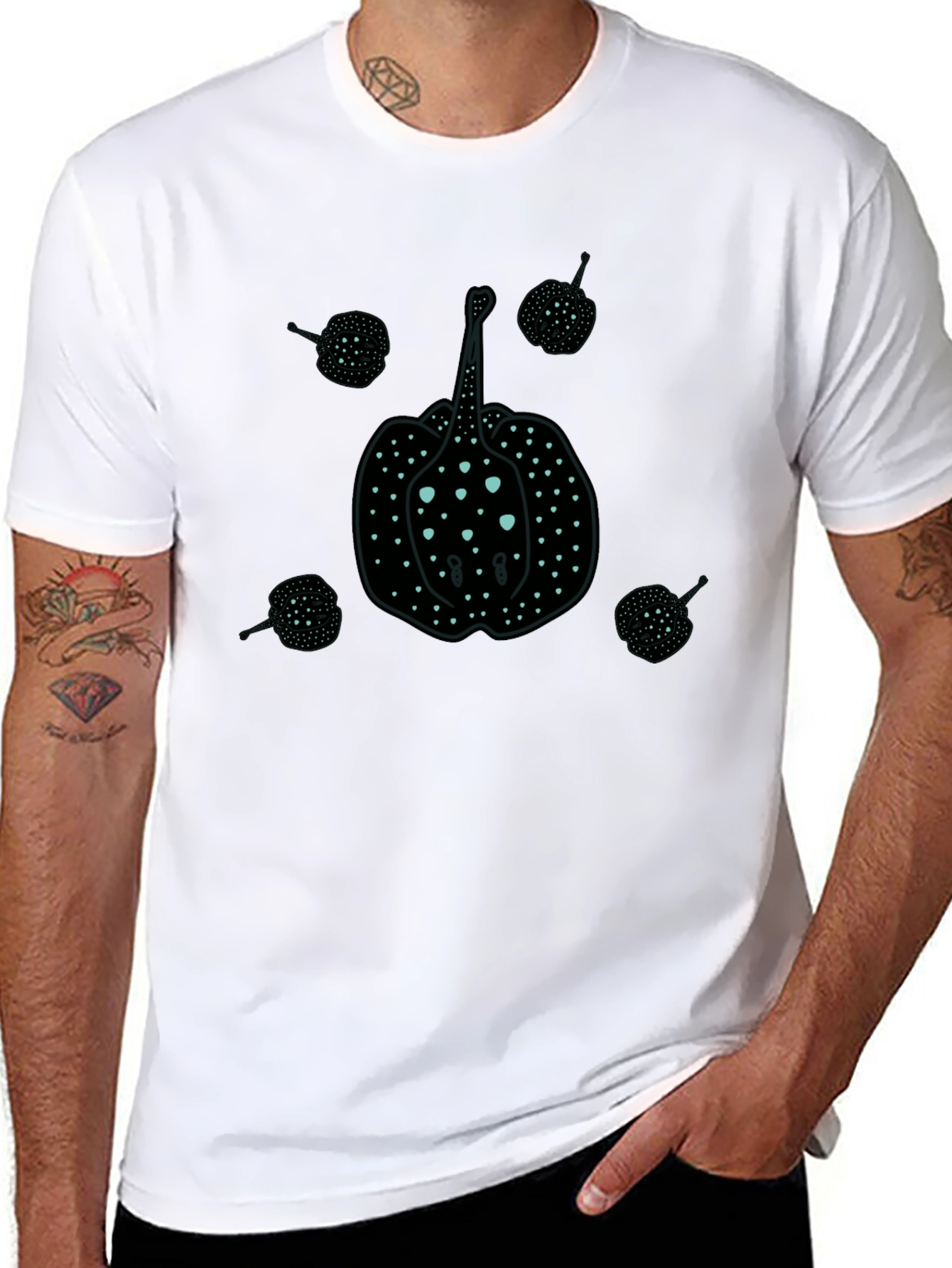 Black Stingray Graphic T-Shirt - Casual Comfort