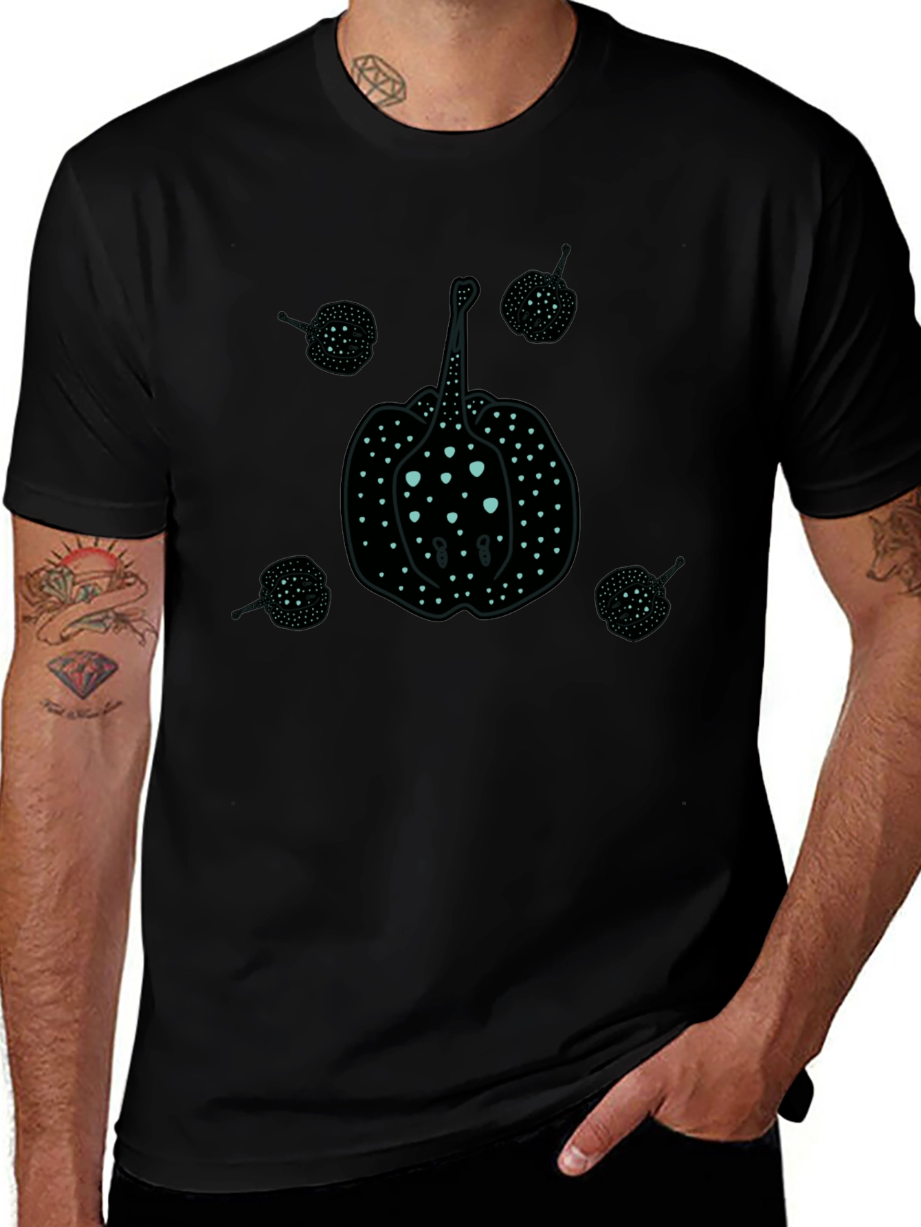 Black Stingray Graphic T-Shirt - Casual Comfort