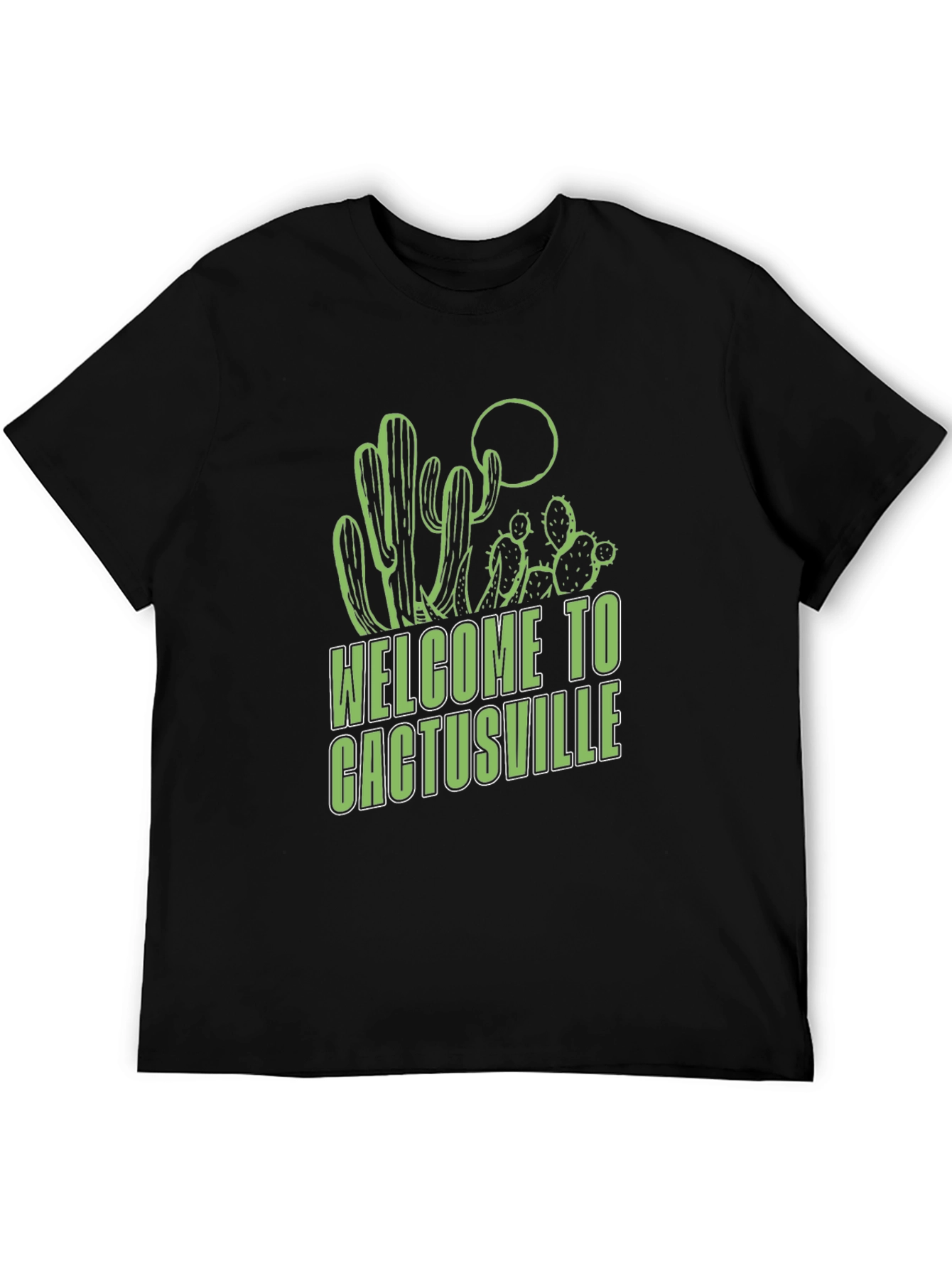 Welcome to Cactusville Black Graphic Tee