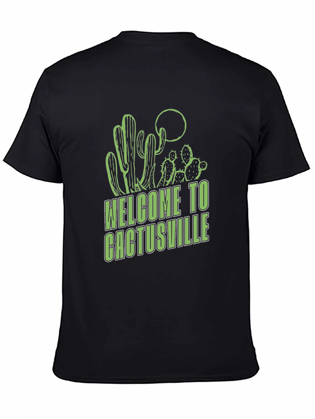 Welcome to Cactusville Black Graphic Tee