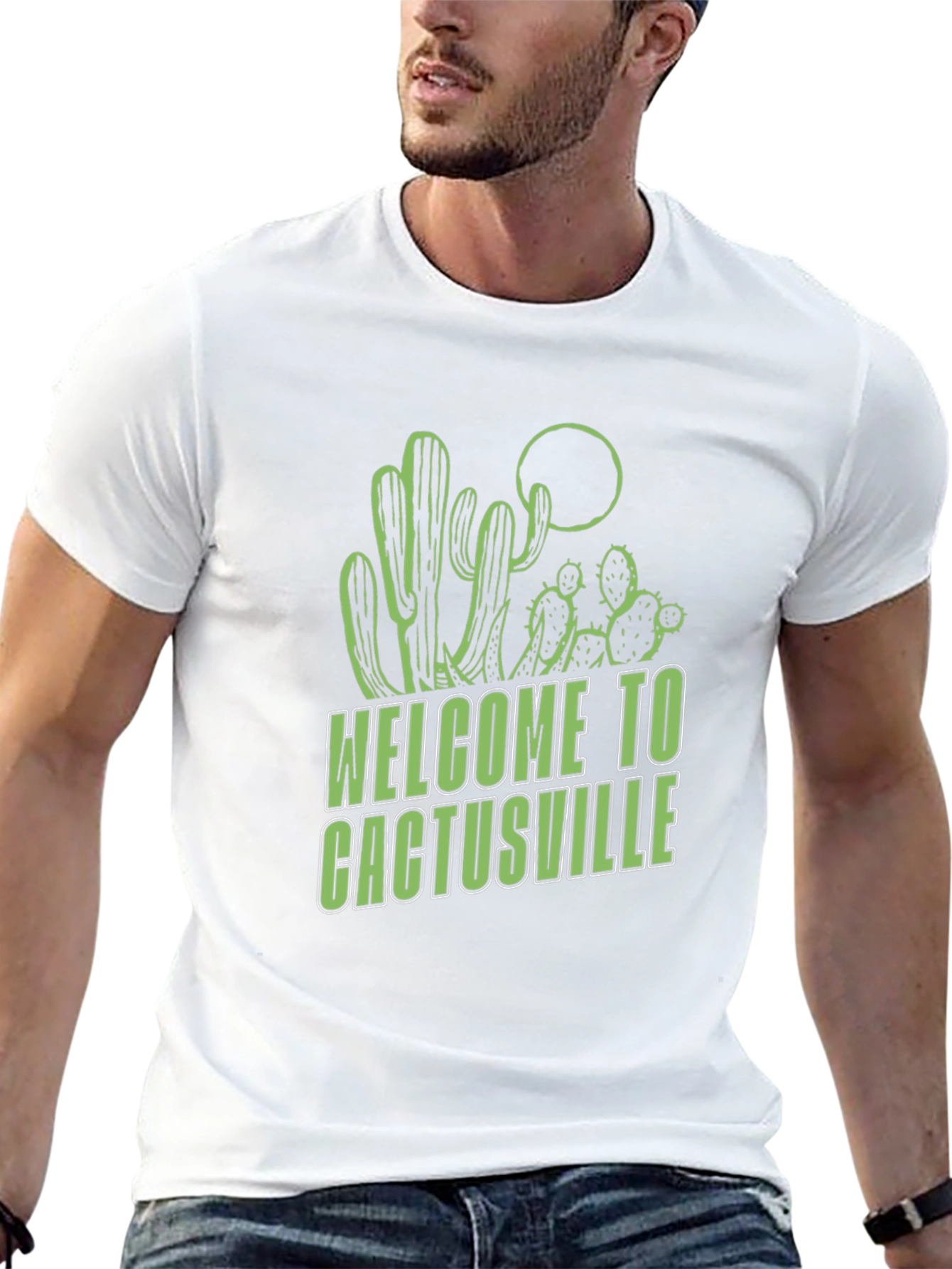 Welcome to Cactusville Black Graphic Tee