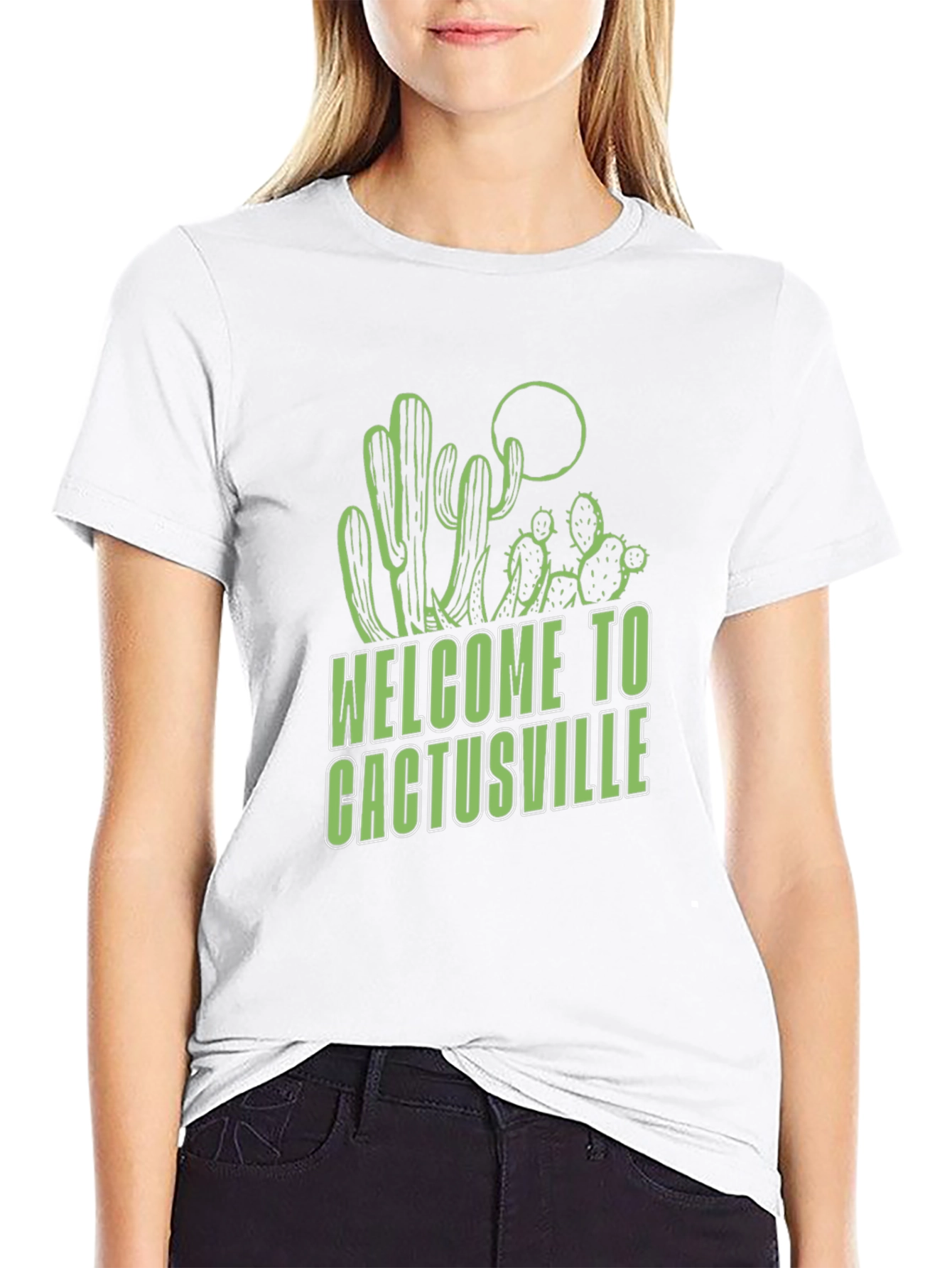 Welcome to Cactusville Black Graphic Tee