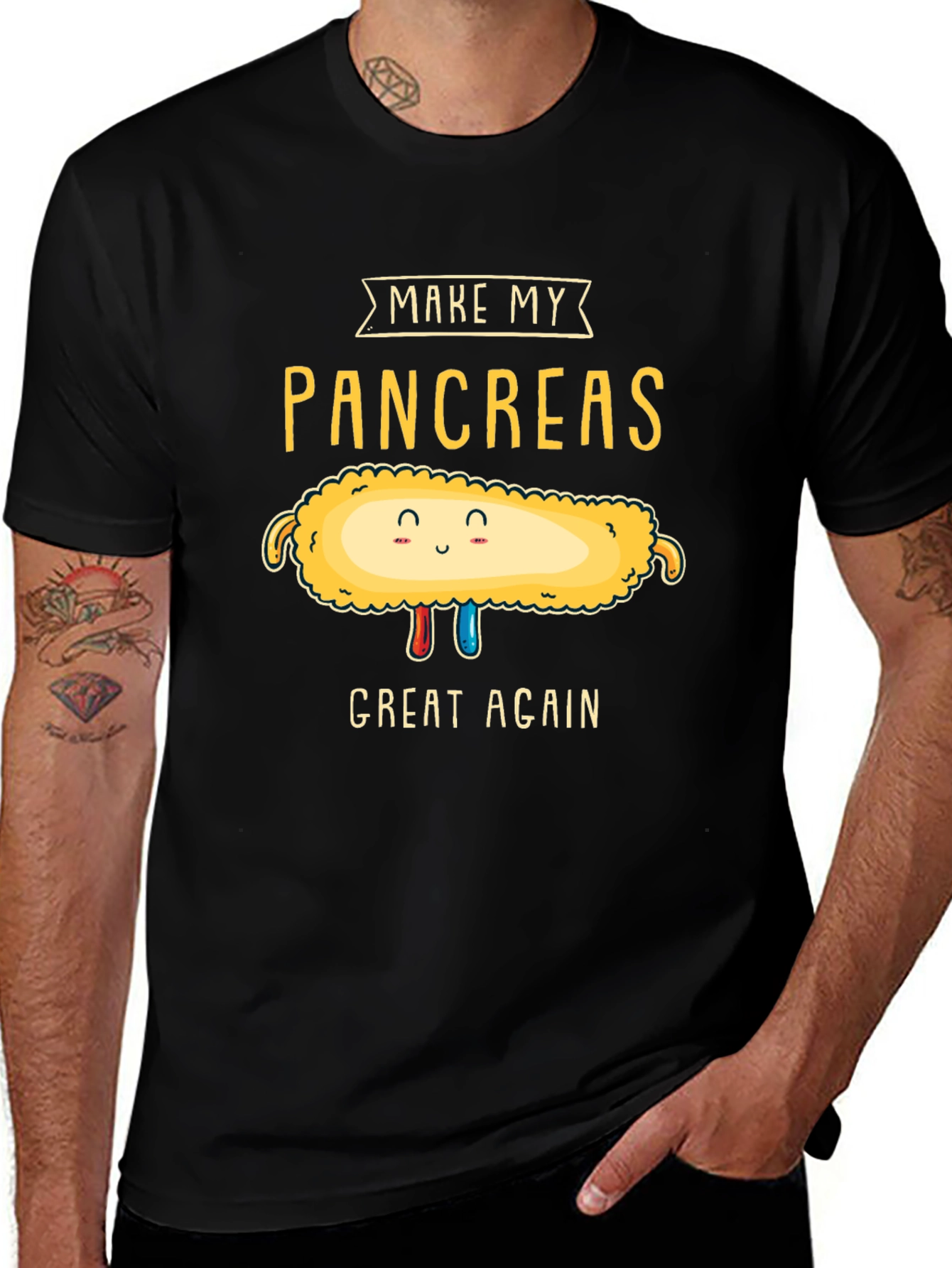 Make My Pancreas Great Again Black T-Shirt