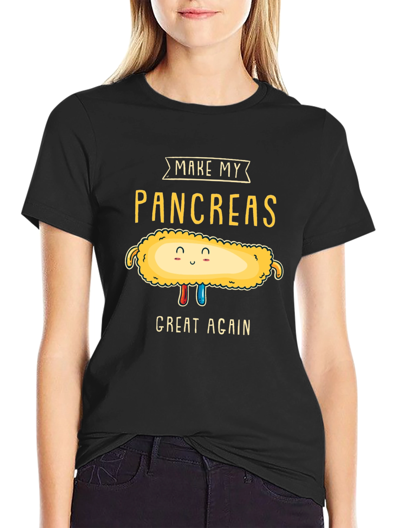 Make My Pancreas Great Again Black T-Shirt