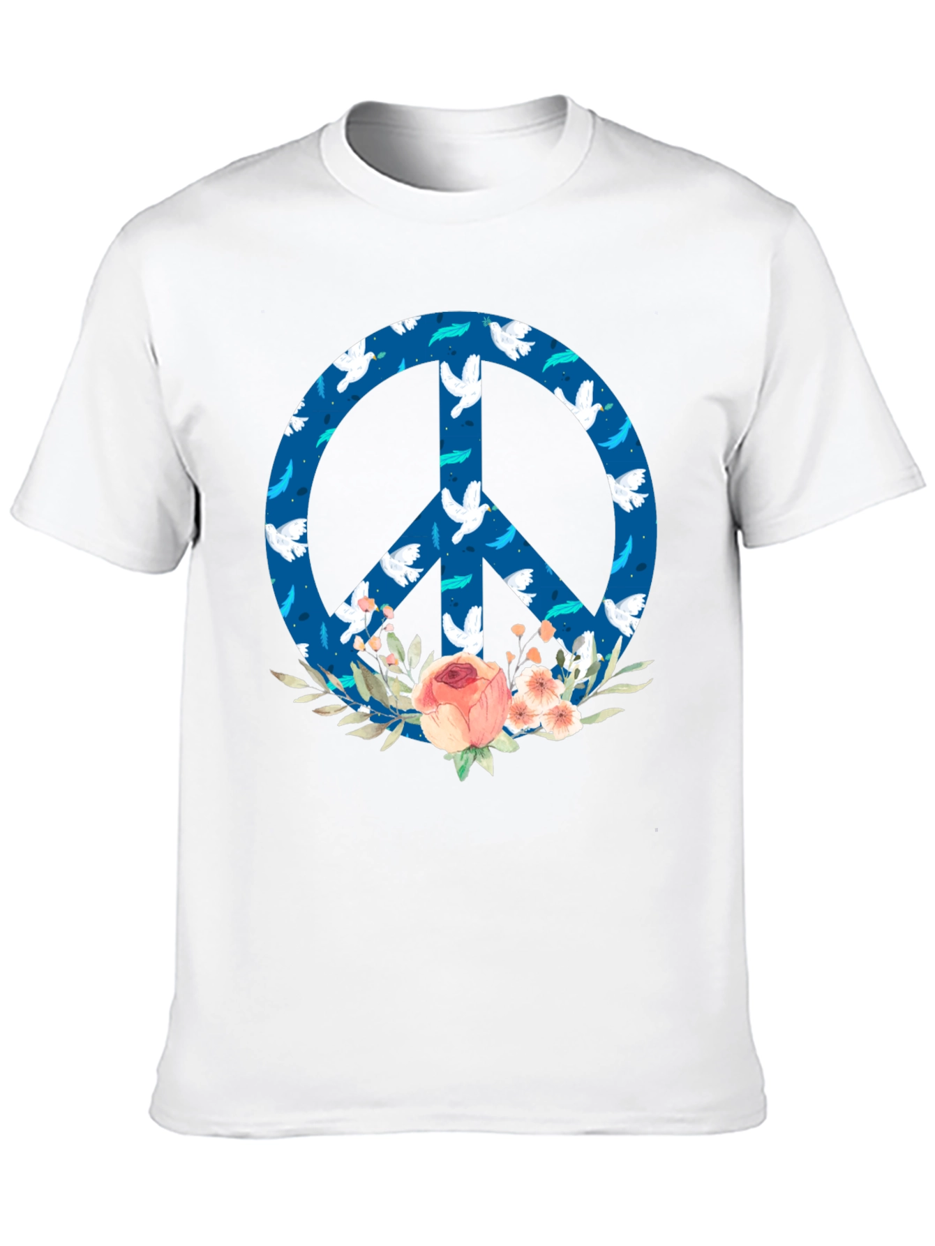 Peace Sign Floral Graphic Tee