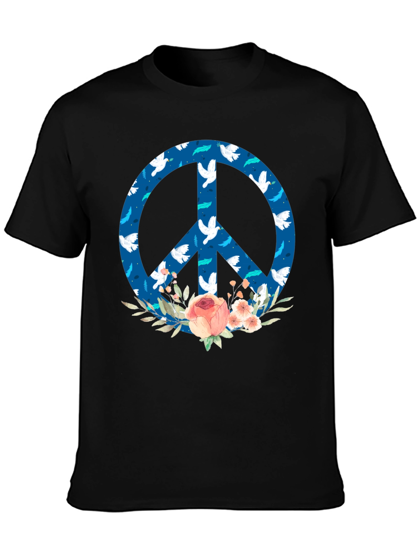 Peace Sign Floral Graphic Tee