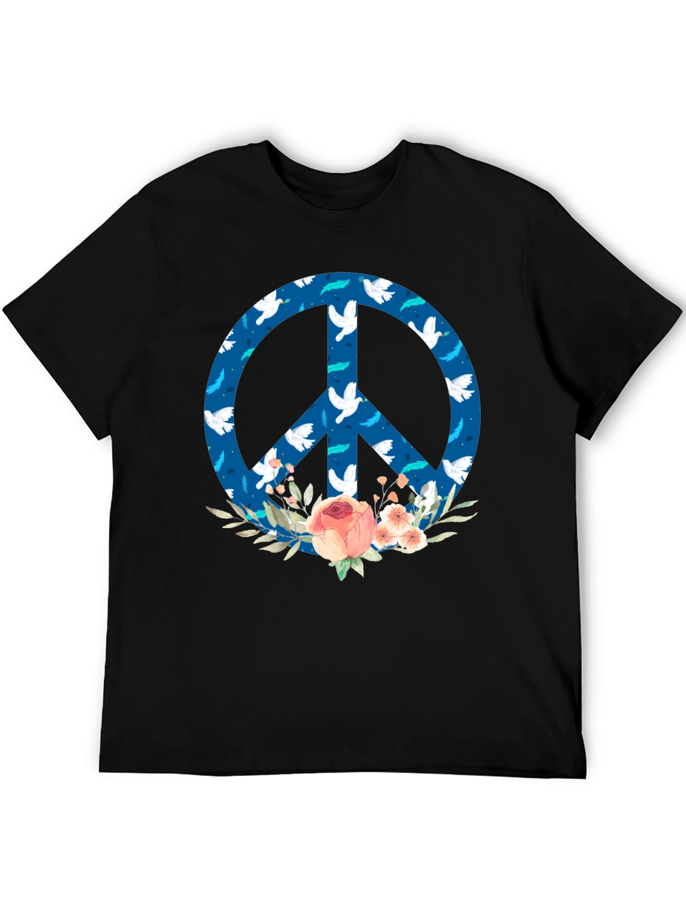 Peace Sign Floral Graphic Tee
