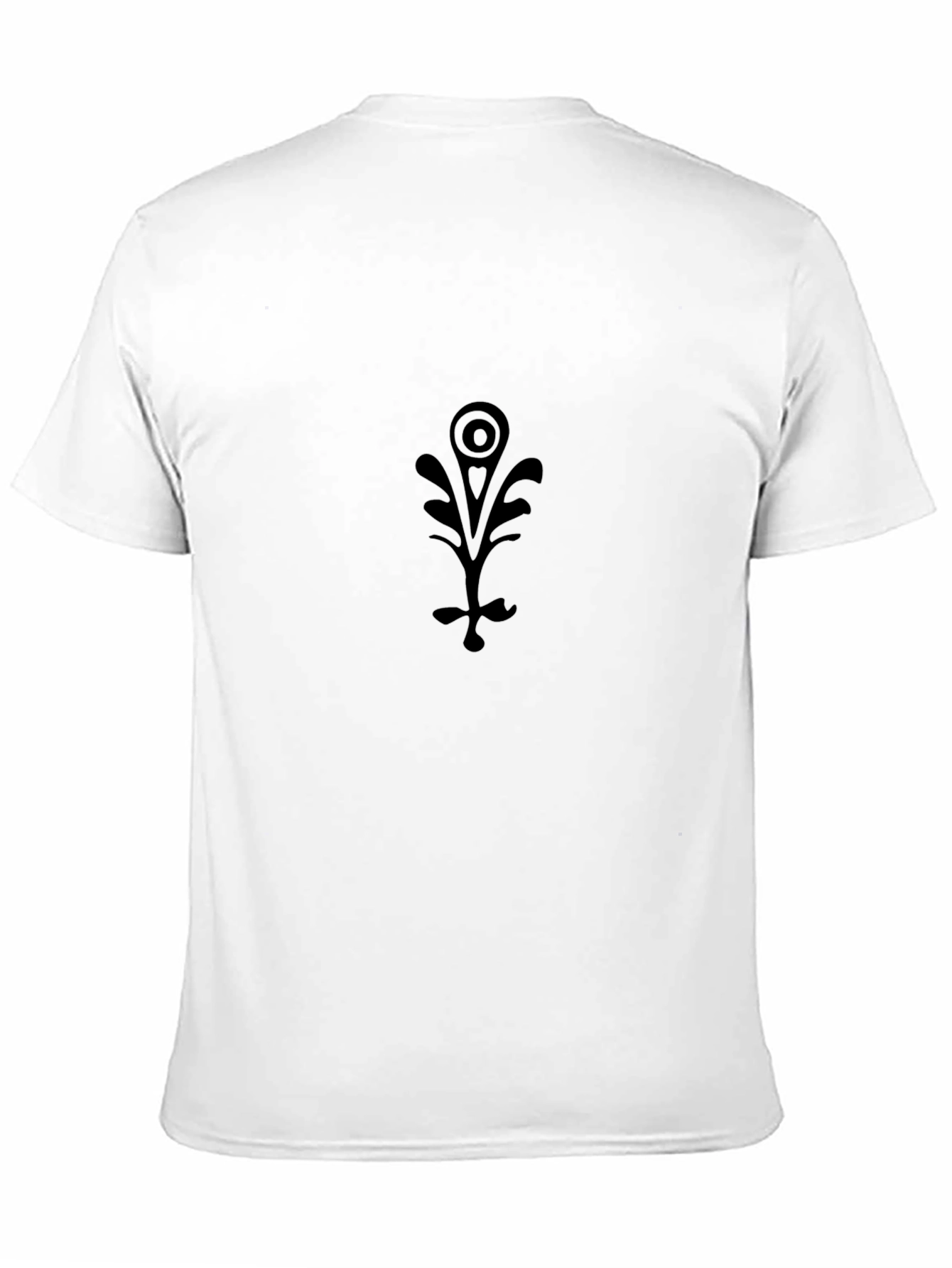 Mens Black T-Shirt with Unique Floral Graphic
