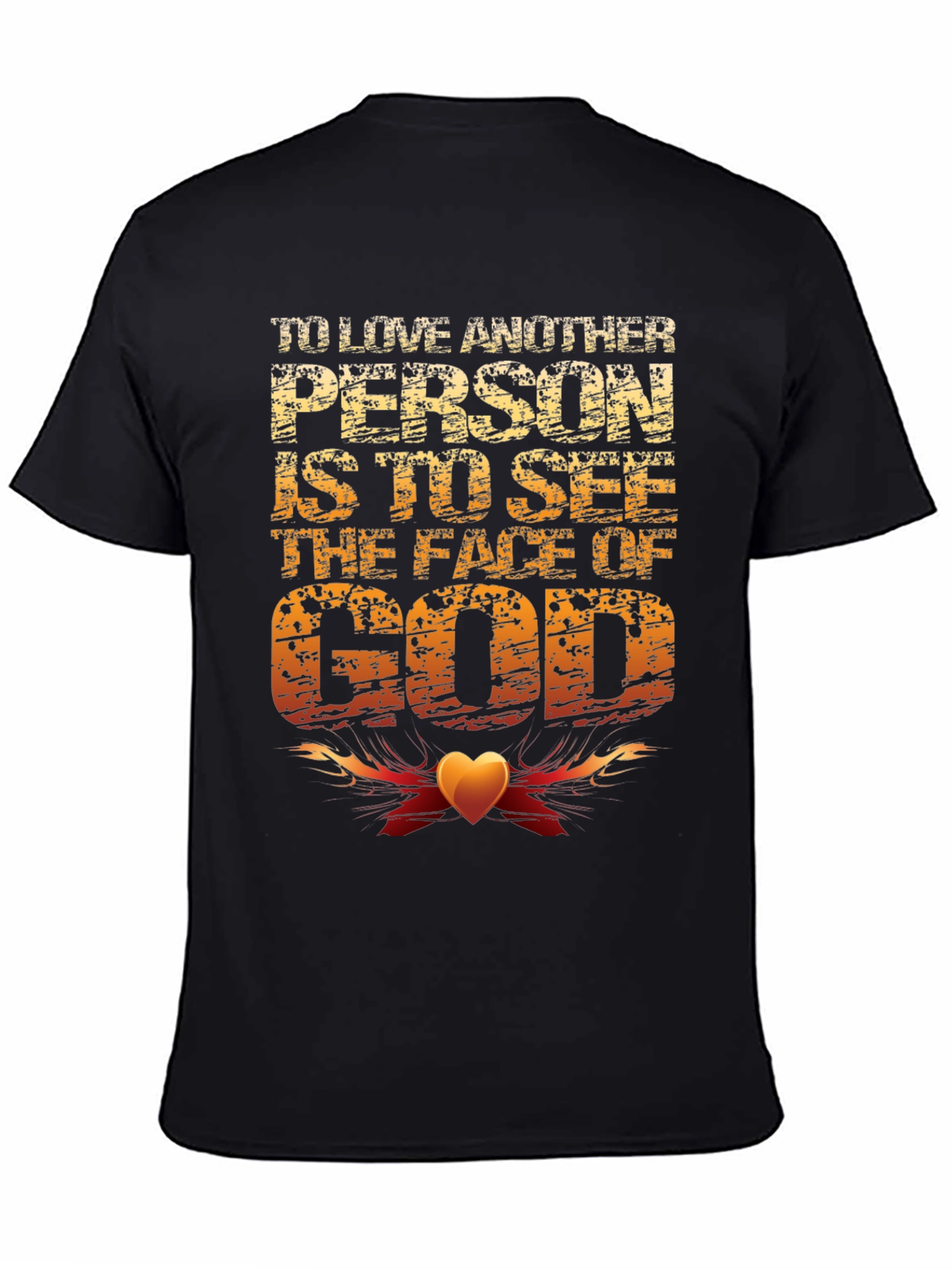 Inspirational God Graphic Tee - Mens Black T-Shirt