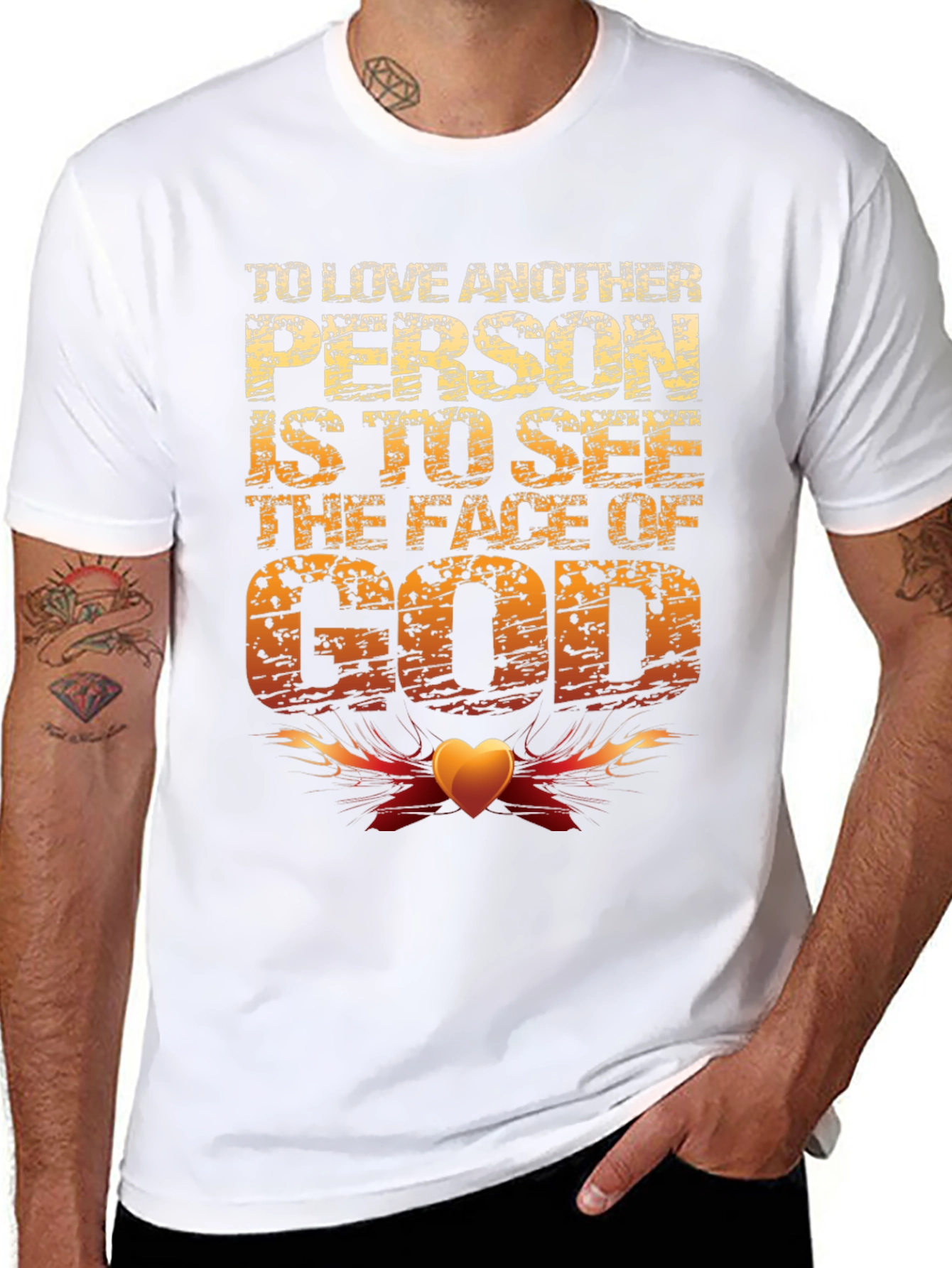 Inspirational God Graphic Tee - Mens Black T-Shirt