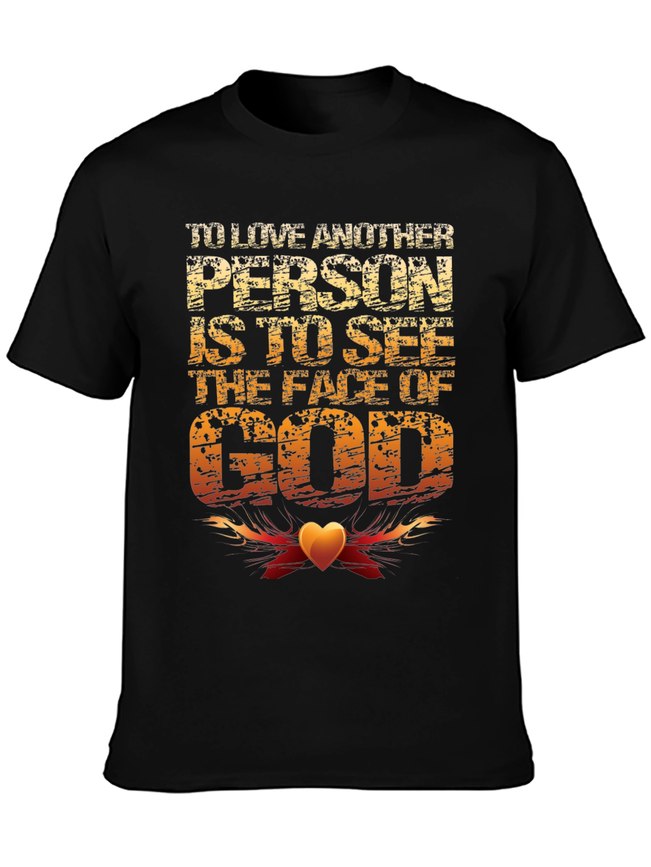 Inspirational God Graphic Tee - Mens Black T-Shirt