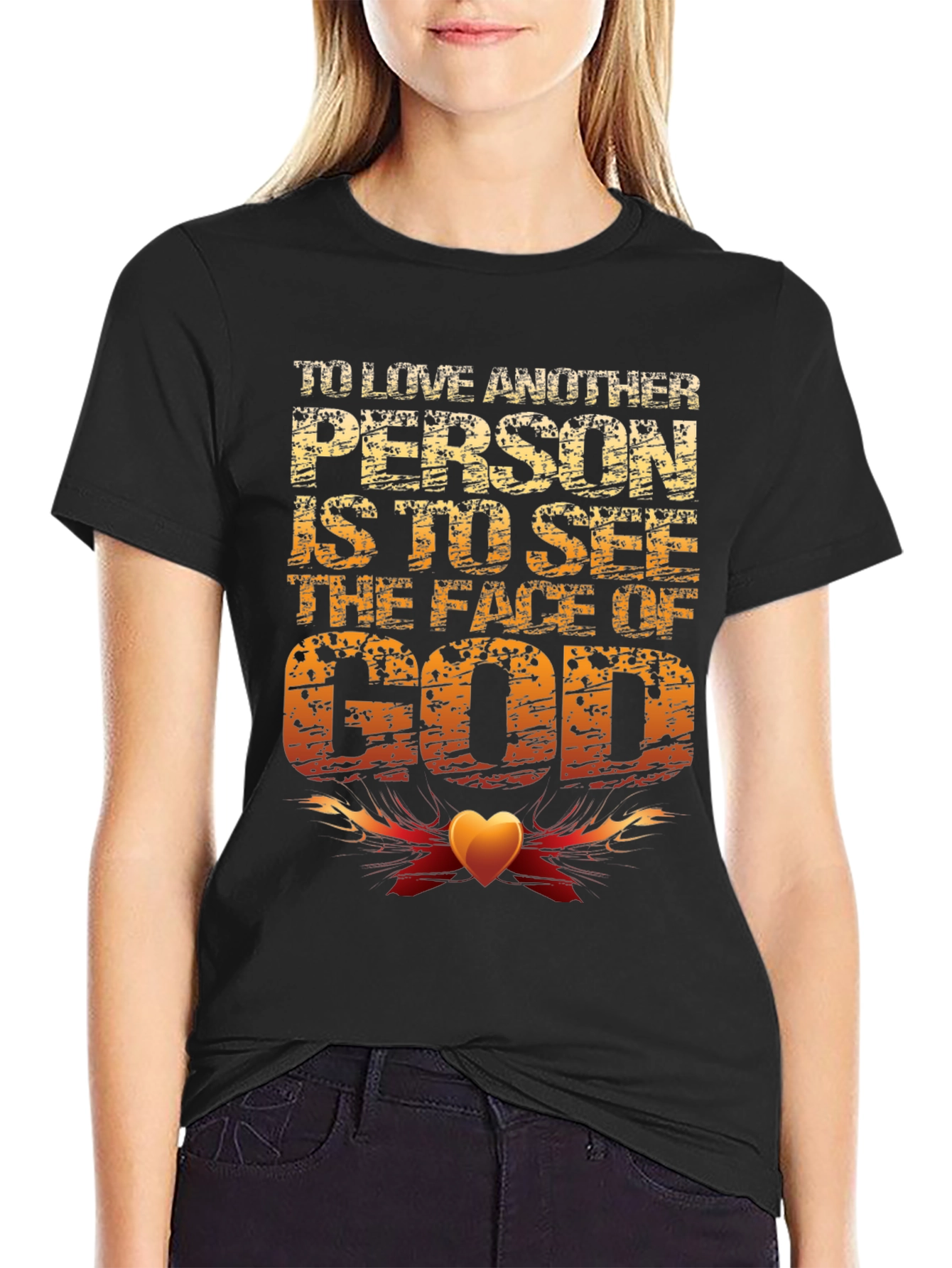 Inspirational God Graphic Tee - Mens Black T-Shirt