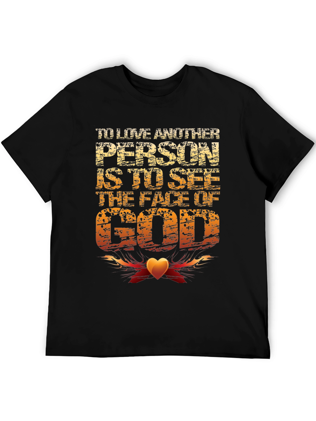 Inspirational God Graphic Tee - Mens Black T-Shirt