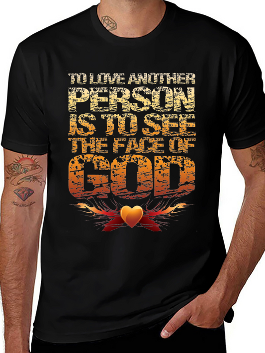 Inspirational God Graphic Tee - Mens Black T-Shirt