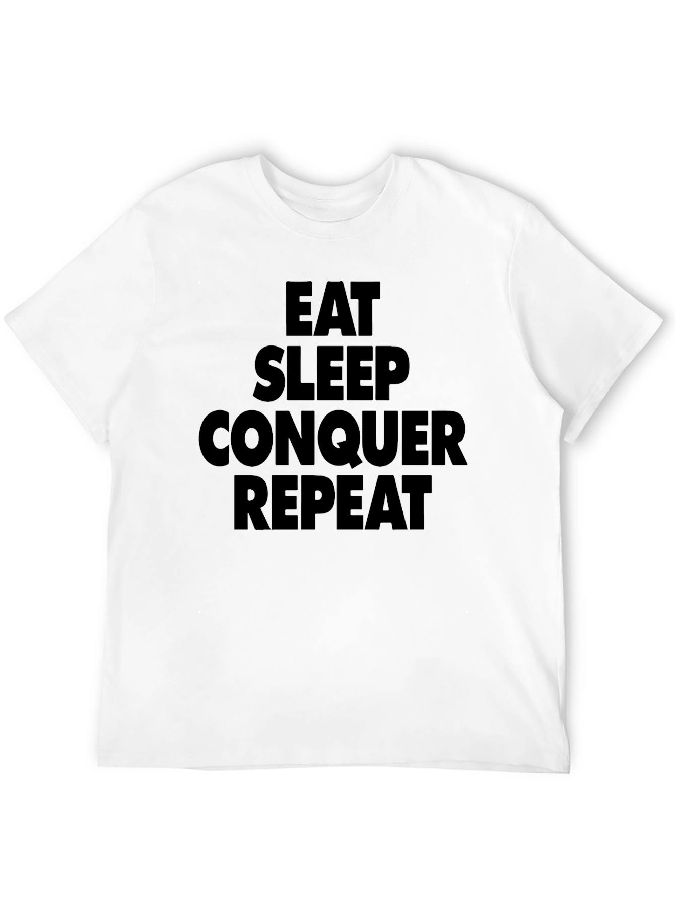 Eat Sleep Conquer Repeat Black T-Shirt