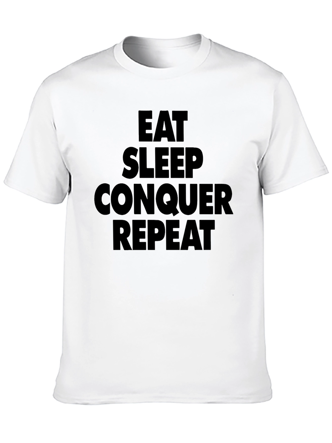 Eat Sleep Conquer Repeat Black T-Shirt