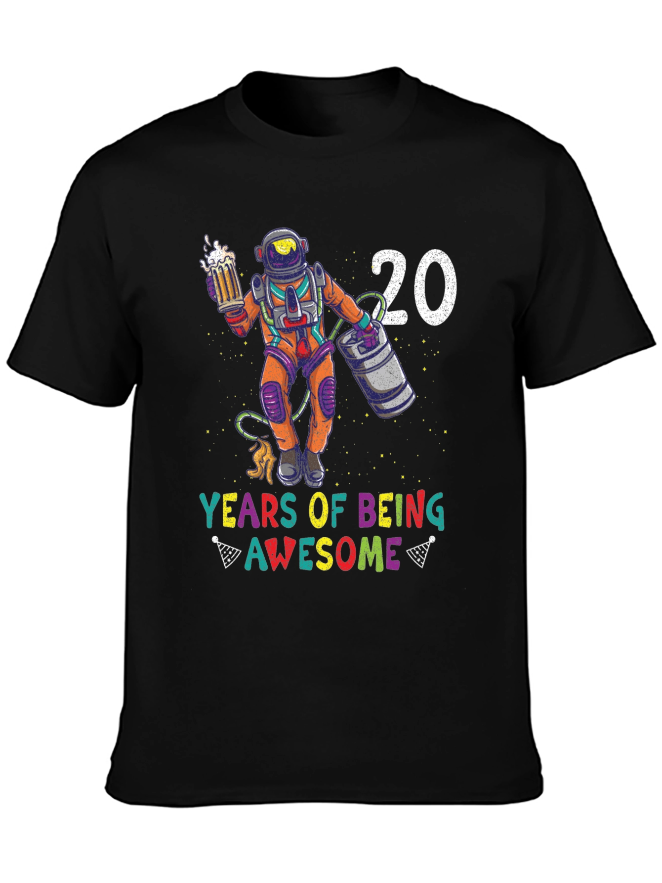 20 Years Of Being Awesome Astronaut Graphic T-Shirt