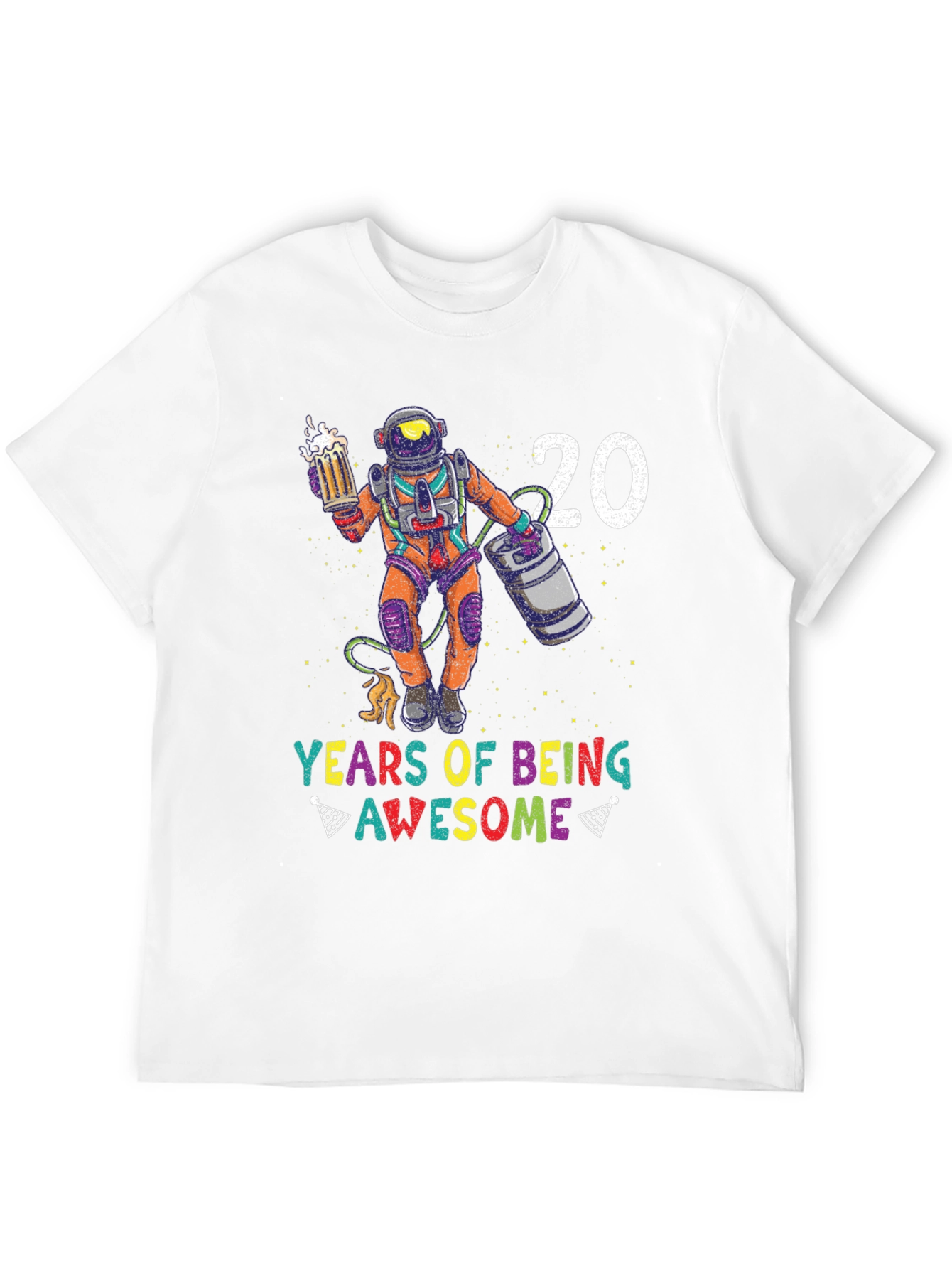 20 Years Of Being Awesome Astronaut Graphic T-Shirt