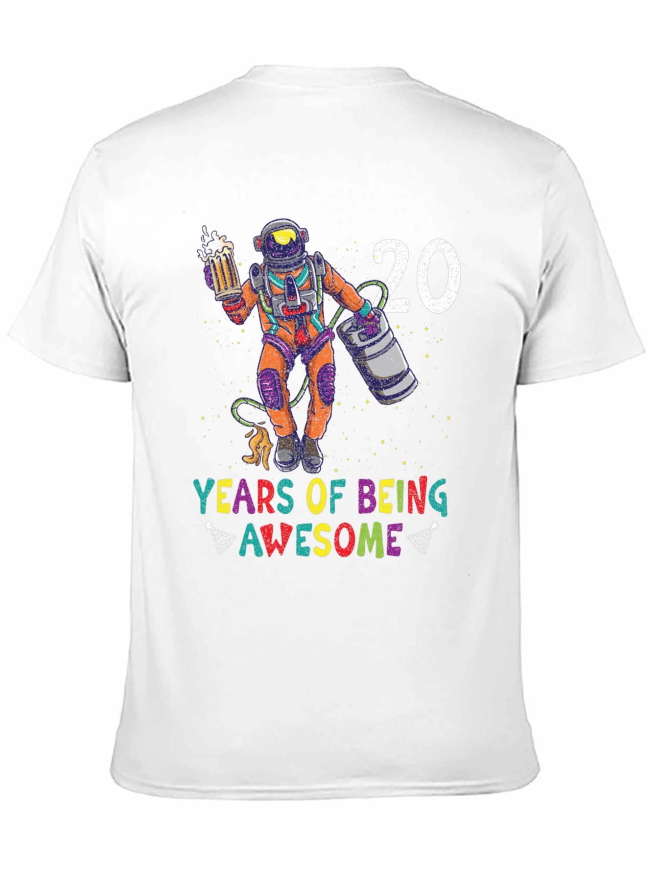20 Years Of Being Awesome Astronaut Graphic T-Shirt