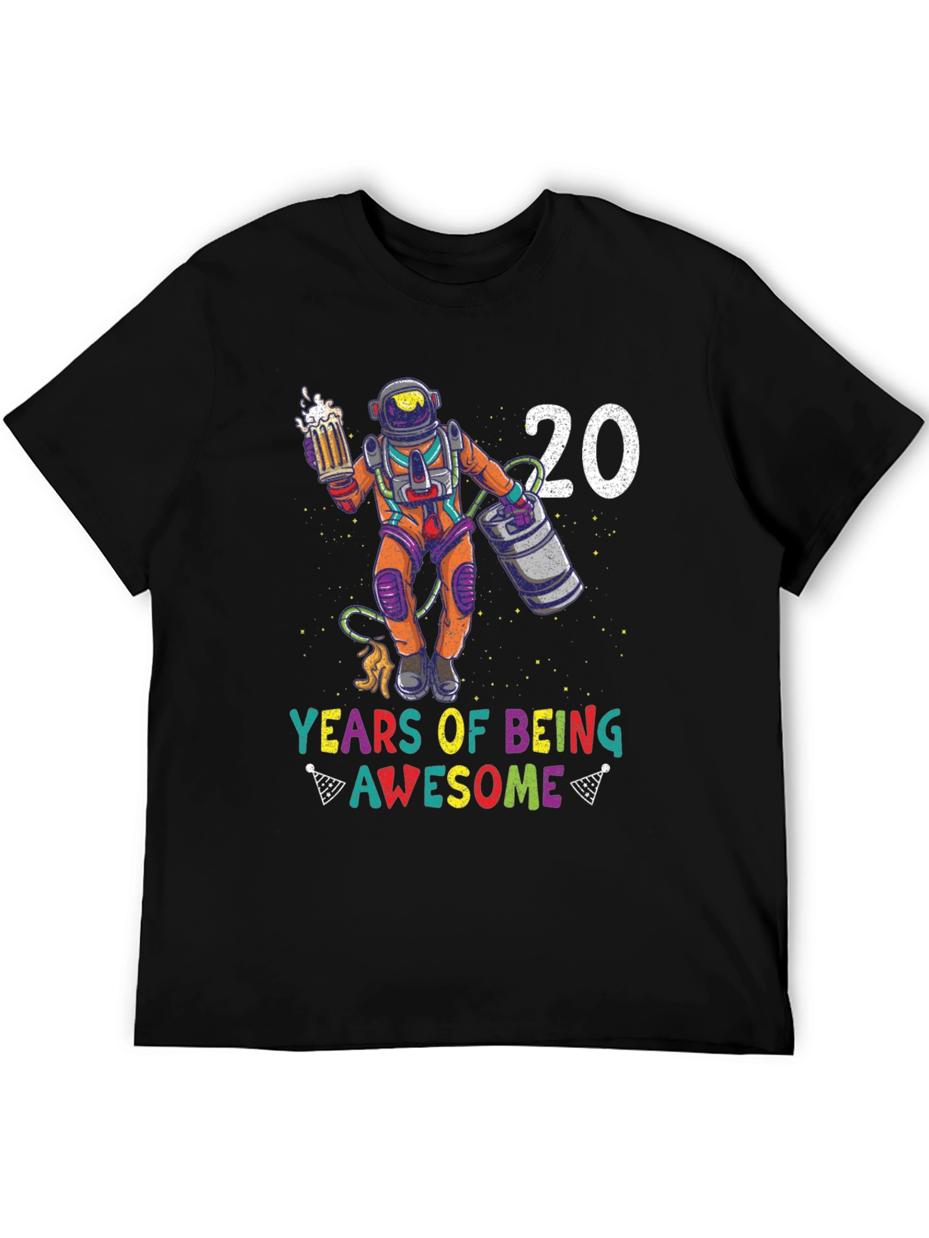 20 Years Of Being Awesome Astronaut Graphic T-Shirt
