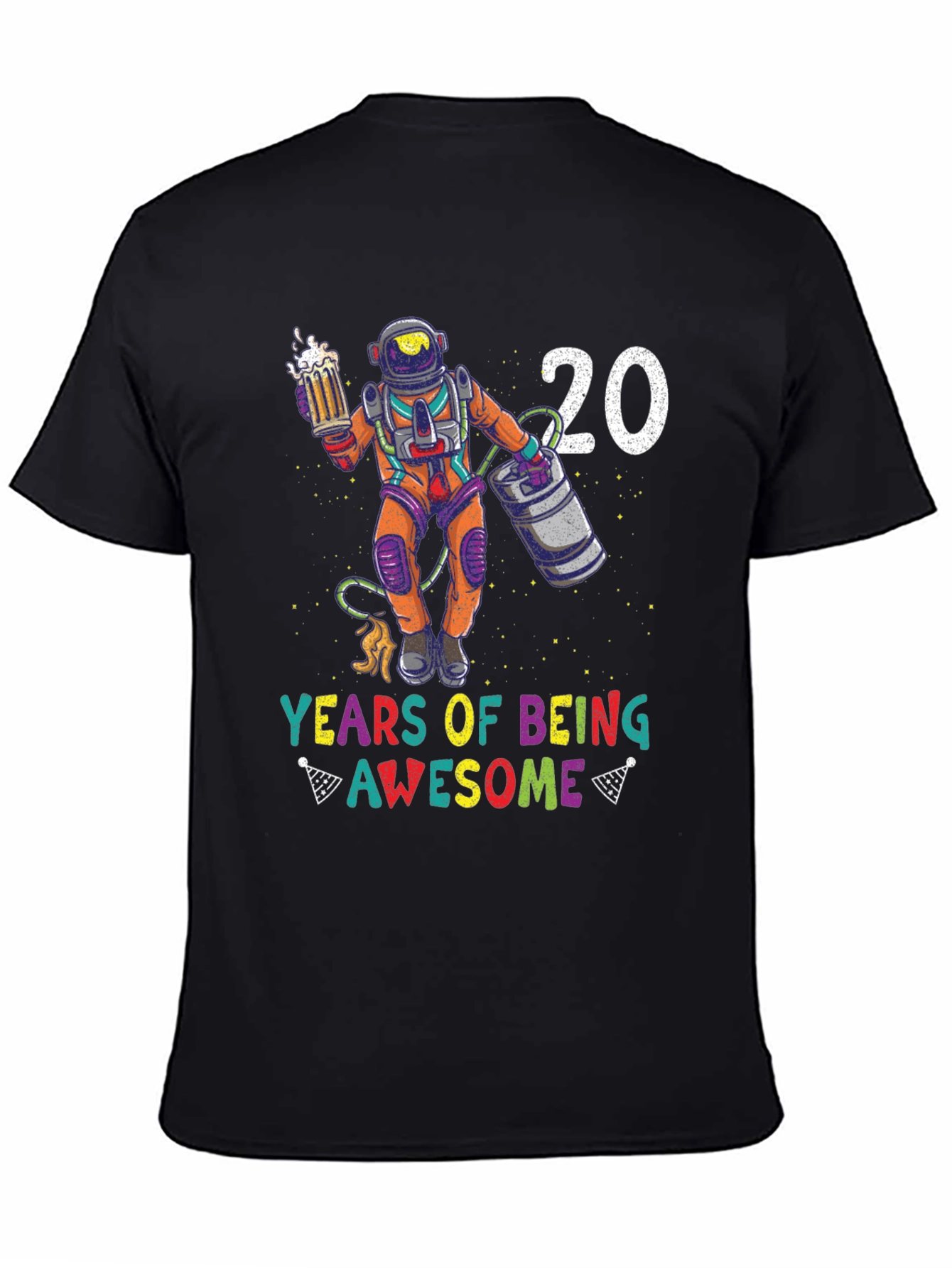 20 Years Of Being Awesome Astronaut Graphic T-Shirt