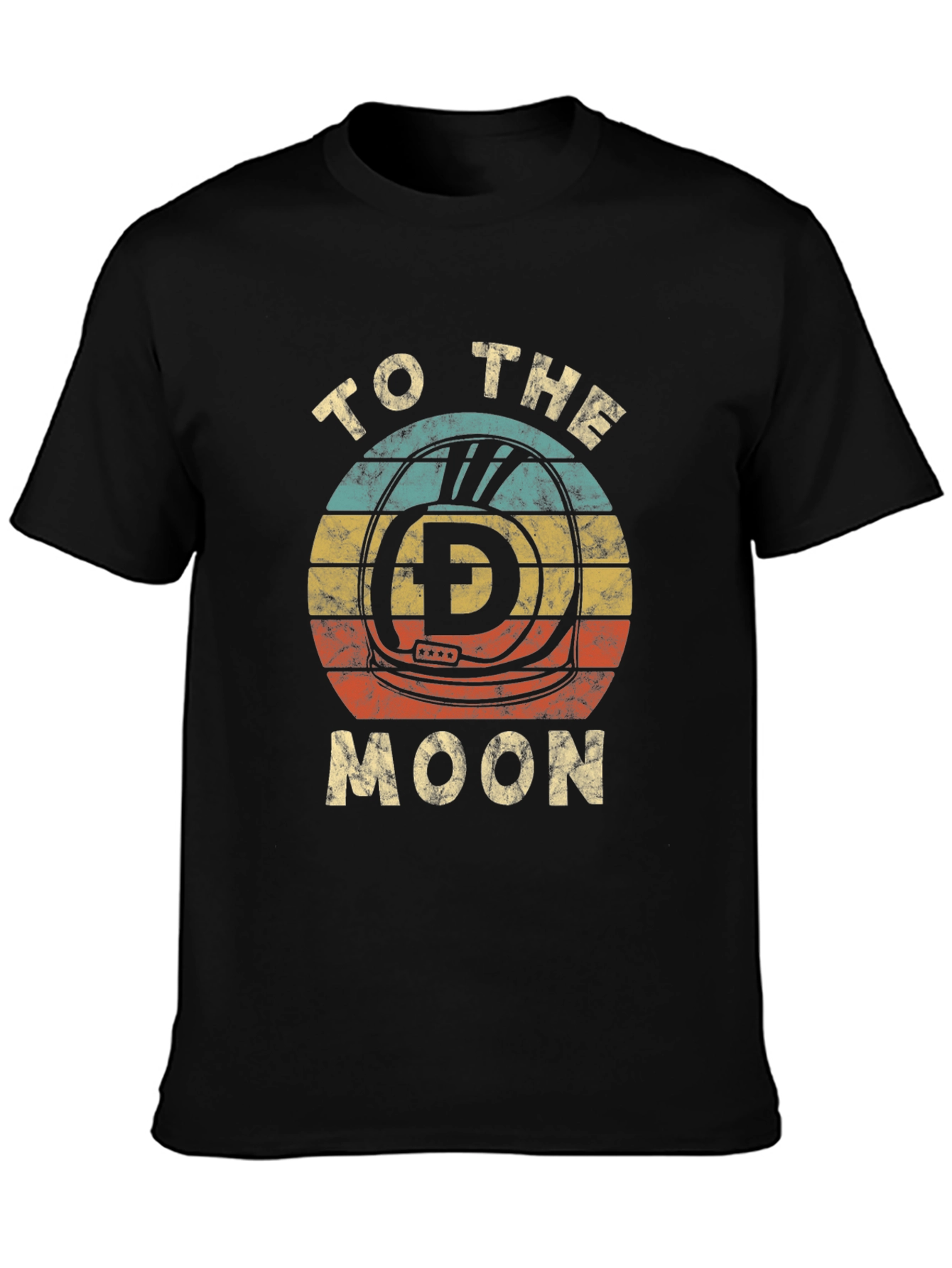 Retro Dogecoin To The Moon Graphic T-Shirt