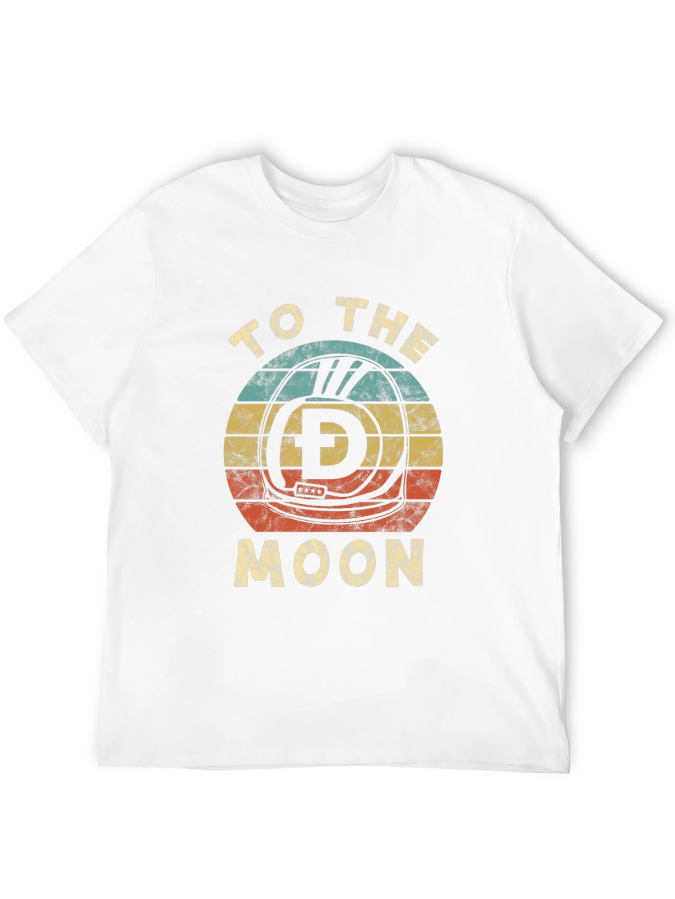 Retro Dogecoin To The Moon Graphic T-Shirt