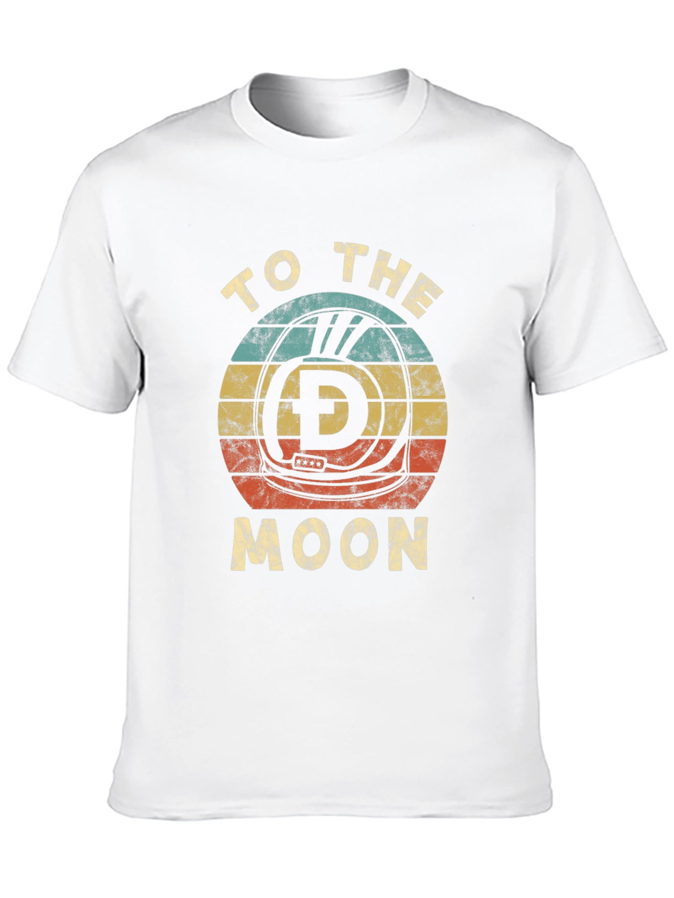 Retro Dogecoin To The Moon Graphic T-Shirt