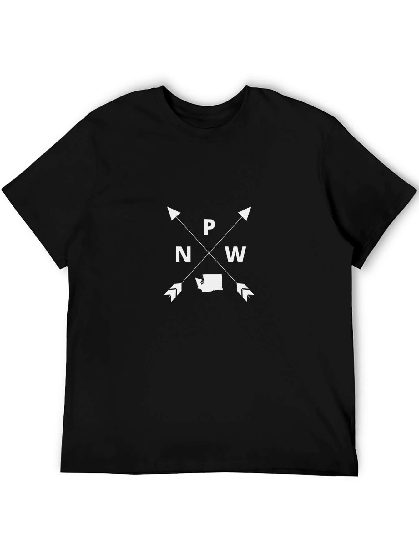 PNW State Arrow T-Shirt - Black