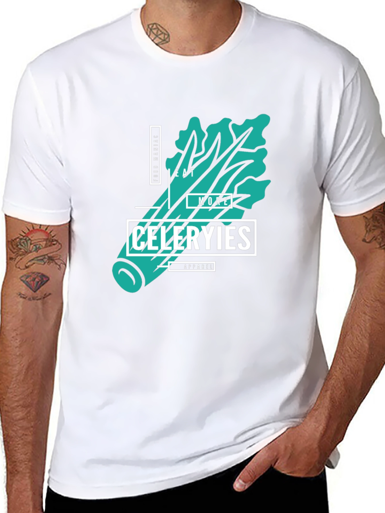 Eat More Celery T-Shirt - Food Maniac Apparel