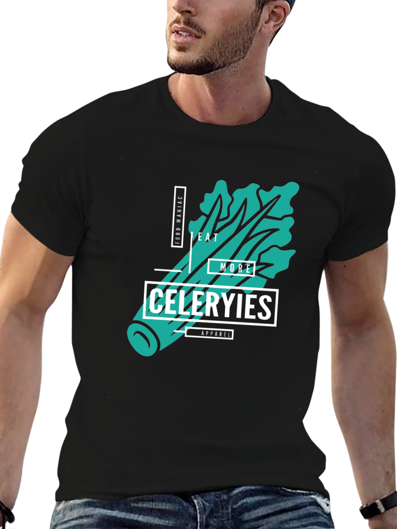 Eat More Celery T-Shirt - Food Maniac Apparel