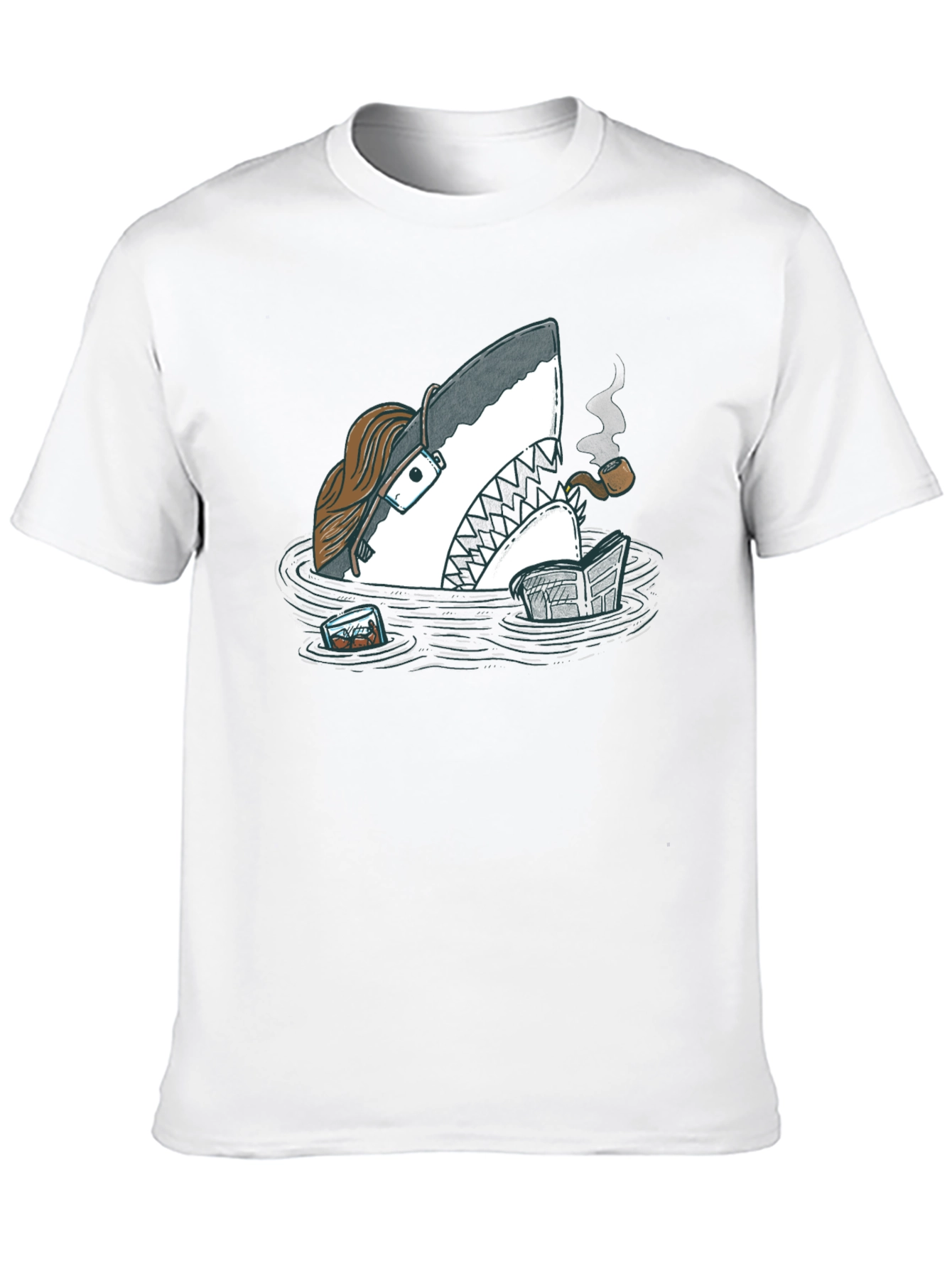 Intellectual Shark T-Shirt - Unique Graphic Tee