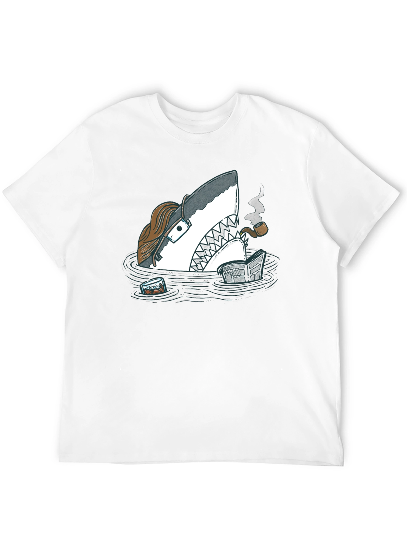 Intellectual Shark T-Shirt - Unique Graphic Tee