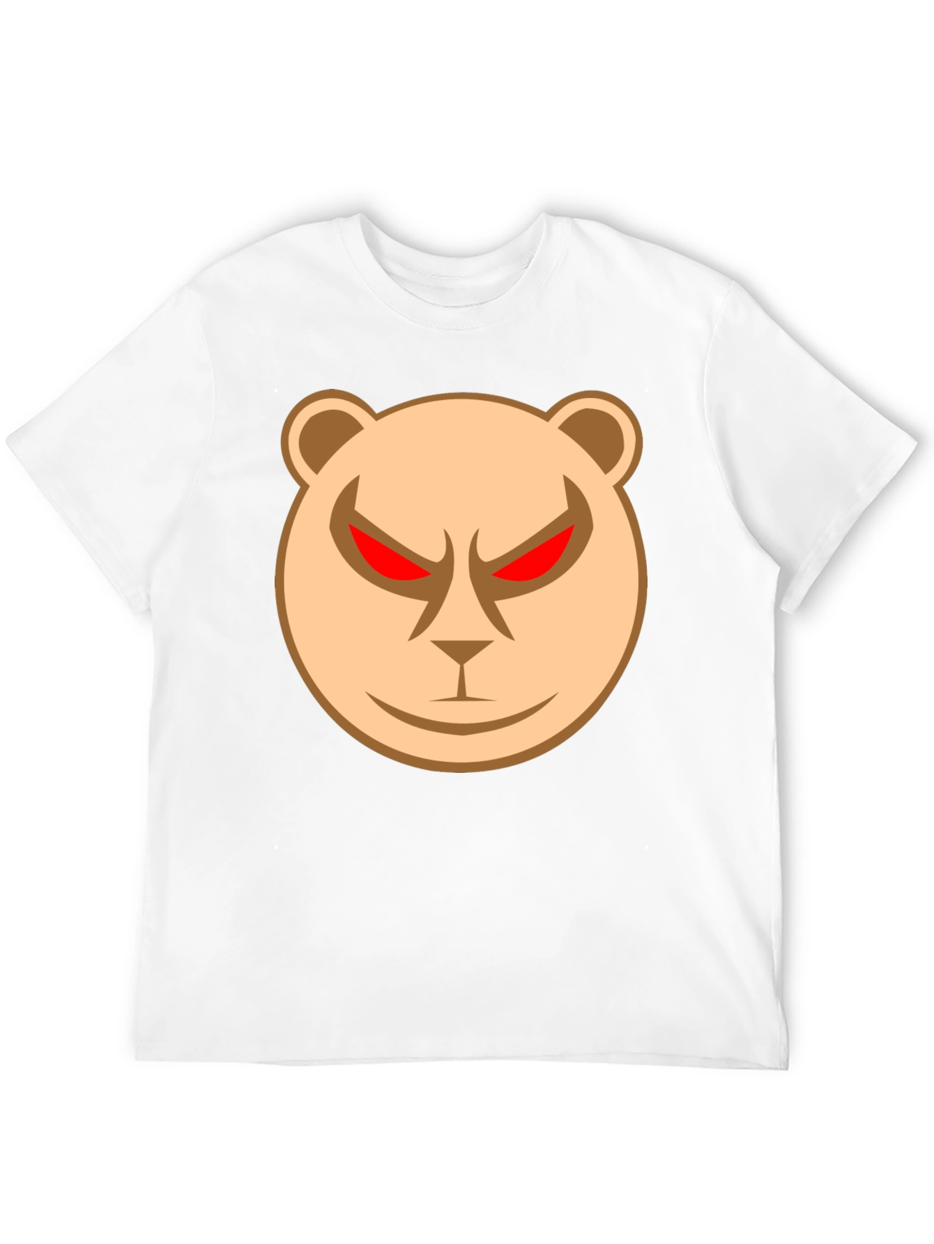 Mens Black T-Shirt with Angry Bear Graphic