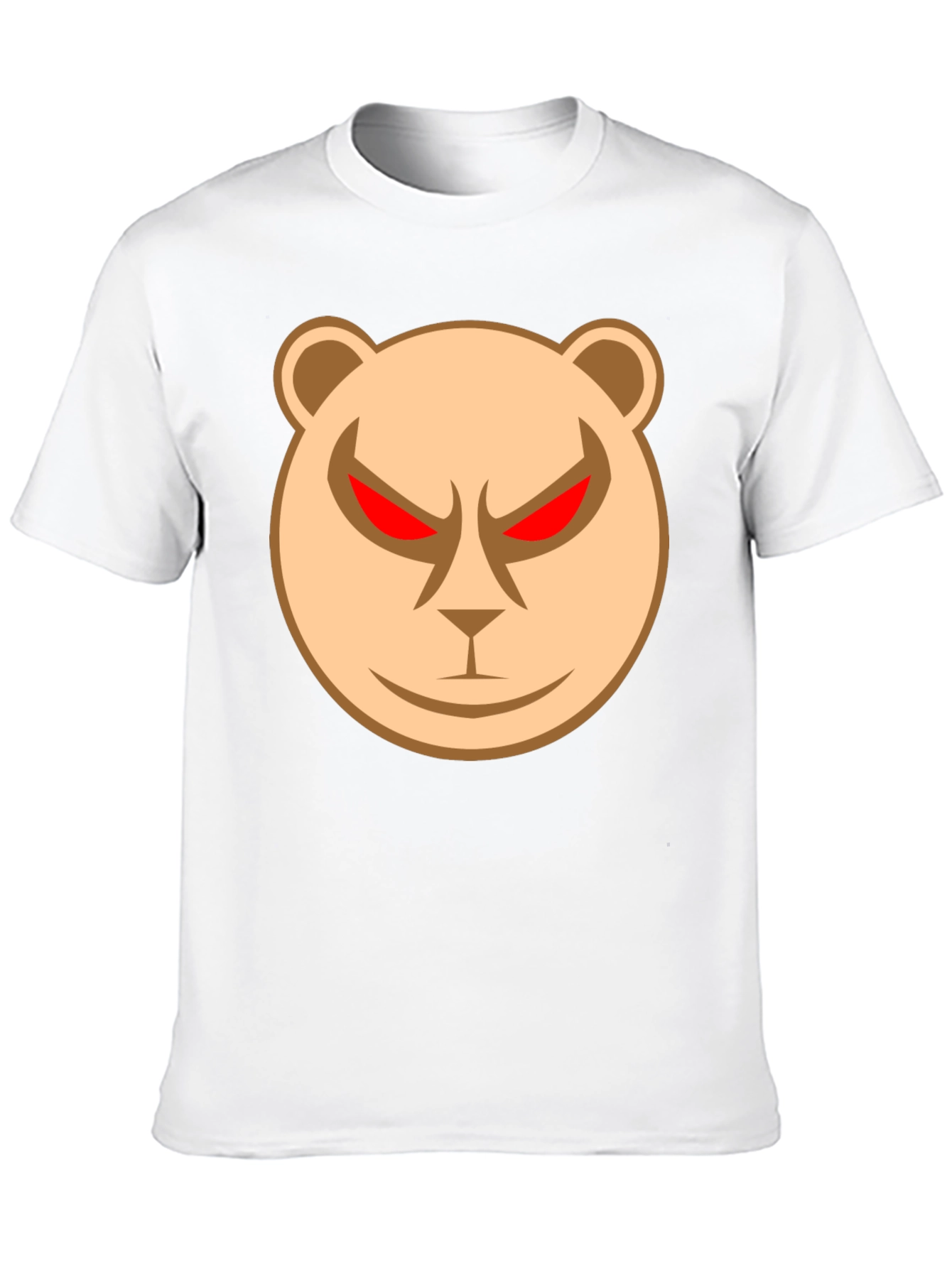 Mens Black T-Shirt with Angry Bear Graphic
